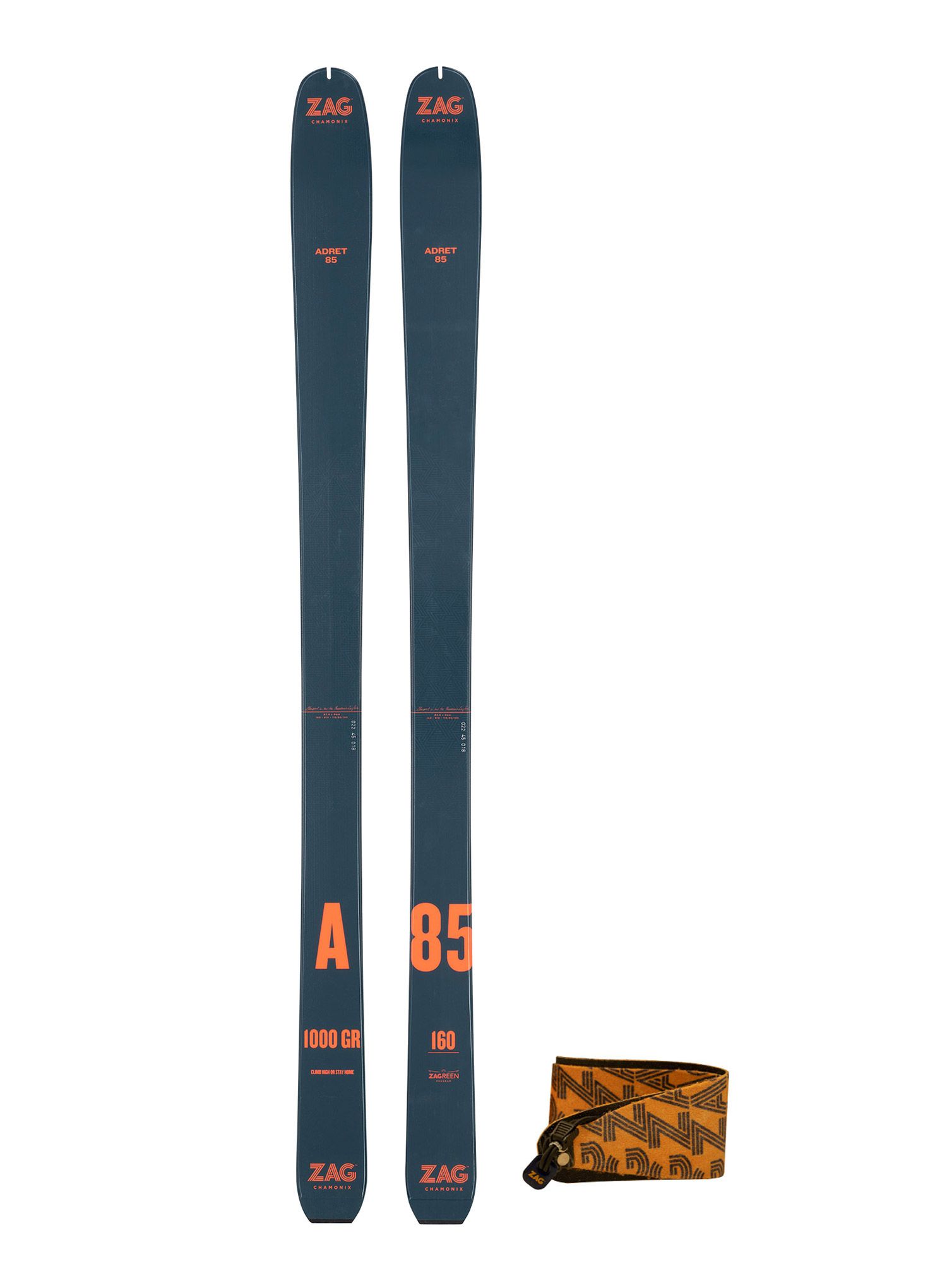Tourenski-Set ZAG Adret 85 Lady - grey/orange