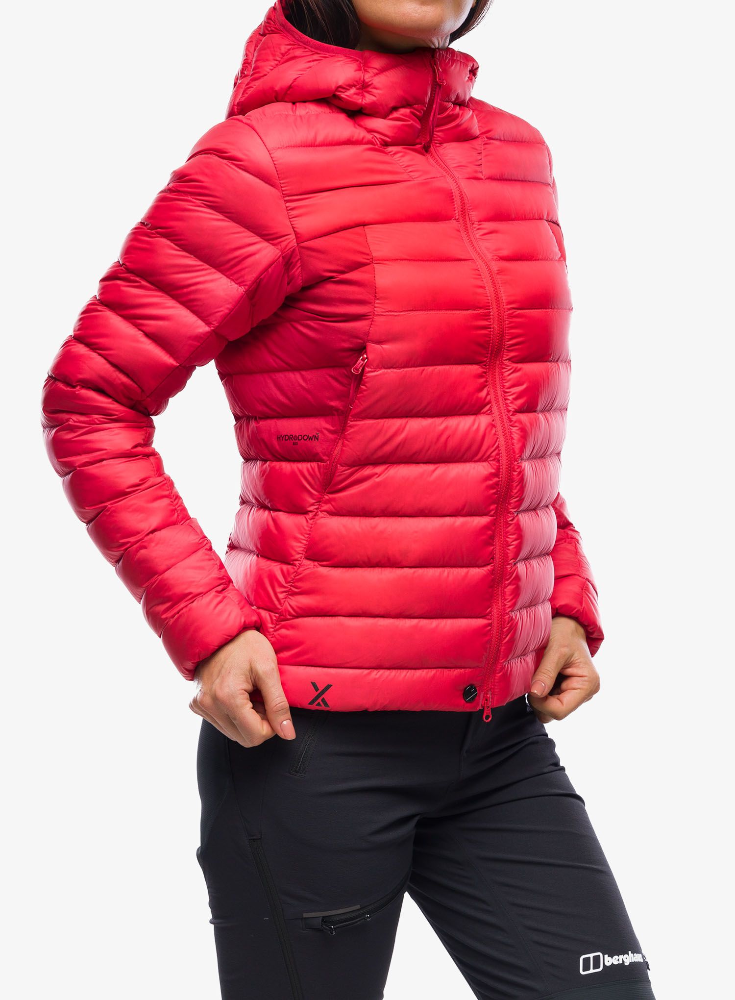 Daunenjacke Damen Berghaus Seeker MW Down Hoody - goji berry/haute red