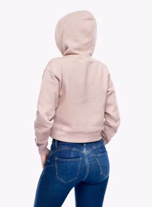Kapuzenpullover Damen Black Diamond Crop Pullover Hoody - pale mauve