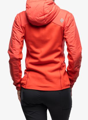 Thermojacke Damen Black Diamond First Light Hybrid Hoody - coral red