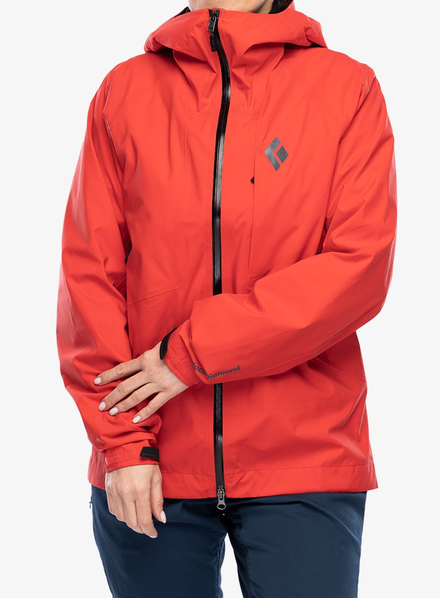 Regenjacke Damen Black Diamond Highline Stretch Shell - coral red