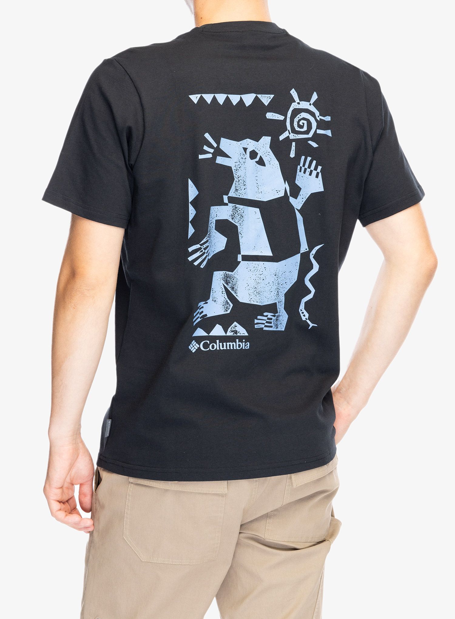 T-Shirt mit Aufdruck Columbia Explorers Canyon Back S/S Tee - black/bearly tribe