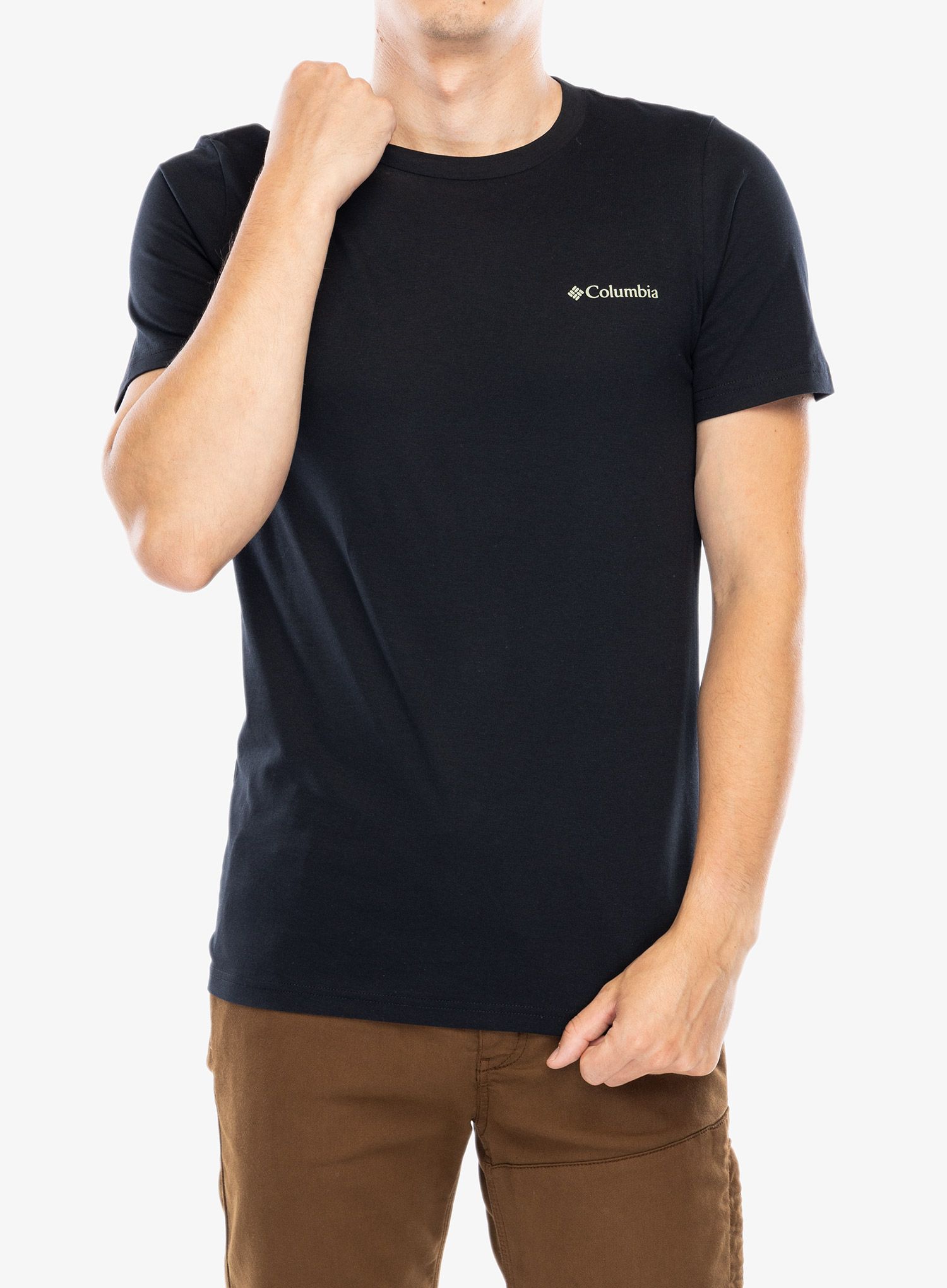 T-Shirt mit Aufdruck Columbia Rapid Ridge Back Graphic Tee II - black/button badge