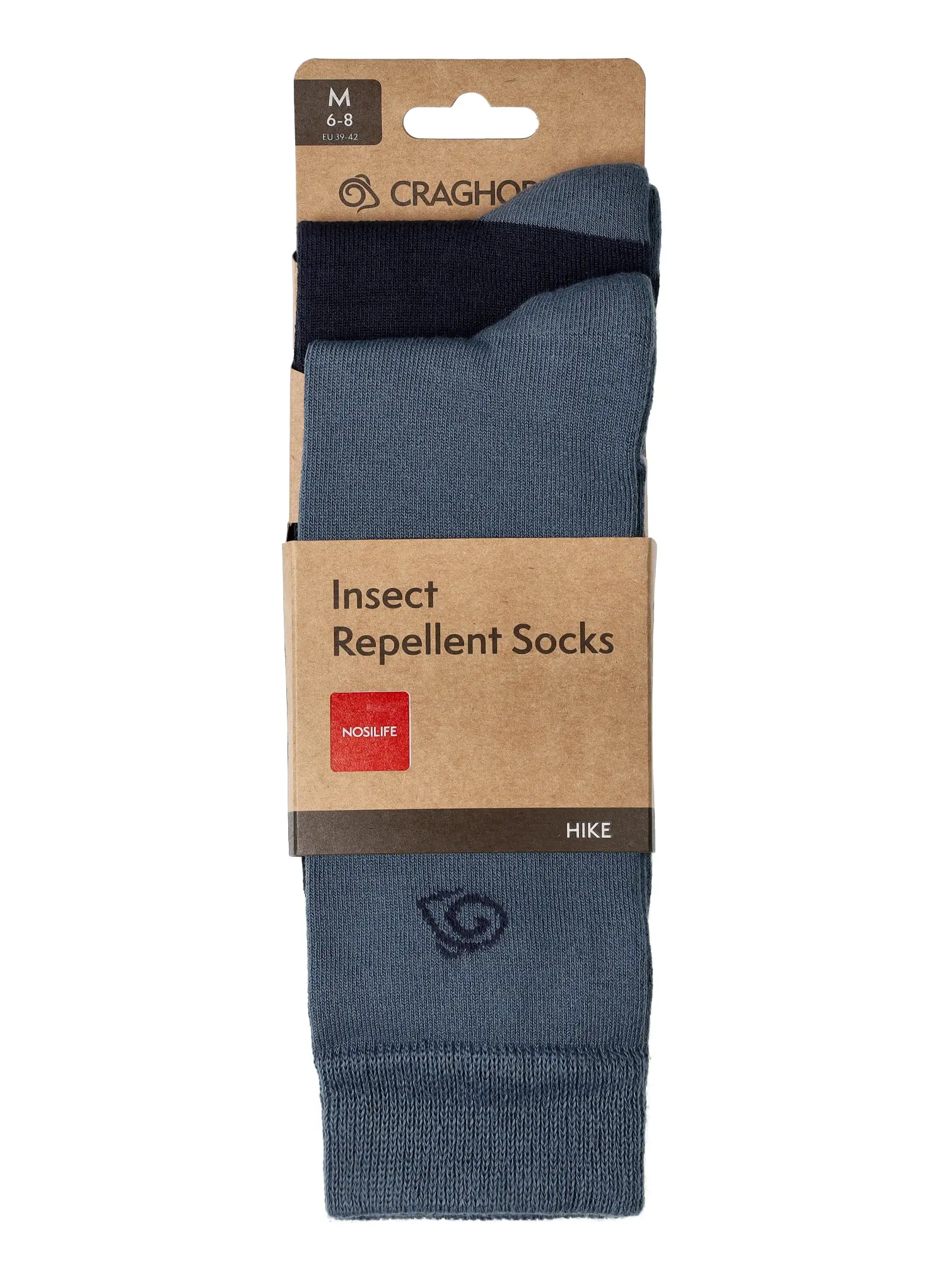 Outdoorsocken Craghoppers NosiLife Travel Twin Pack Socks - blue navy/blue stone