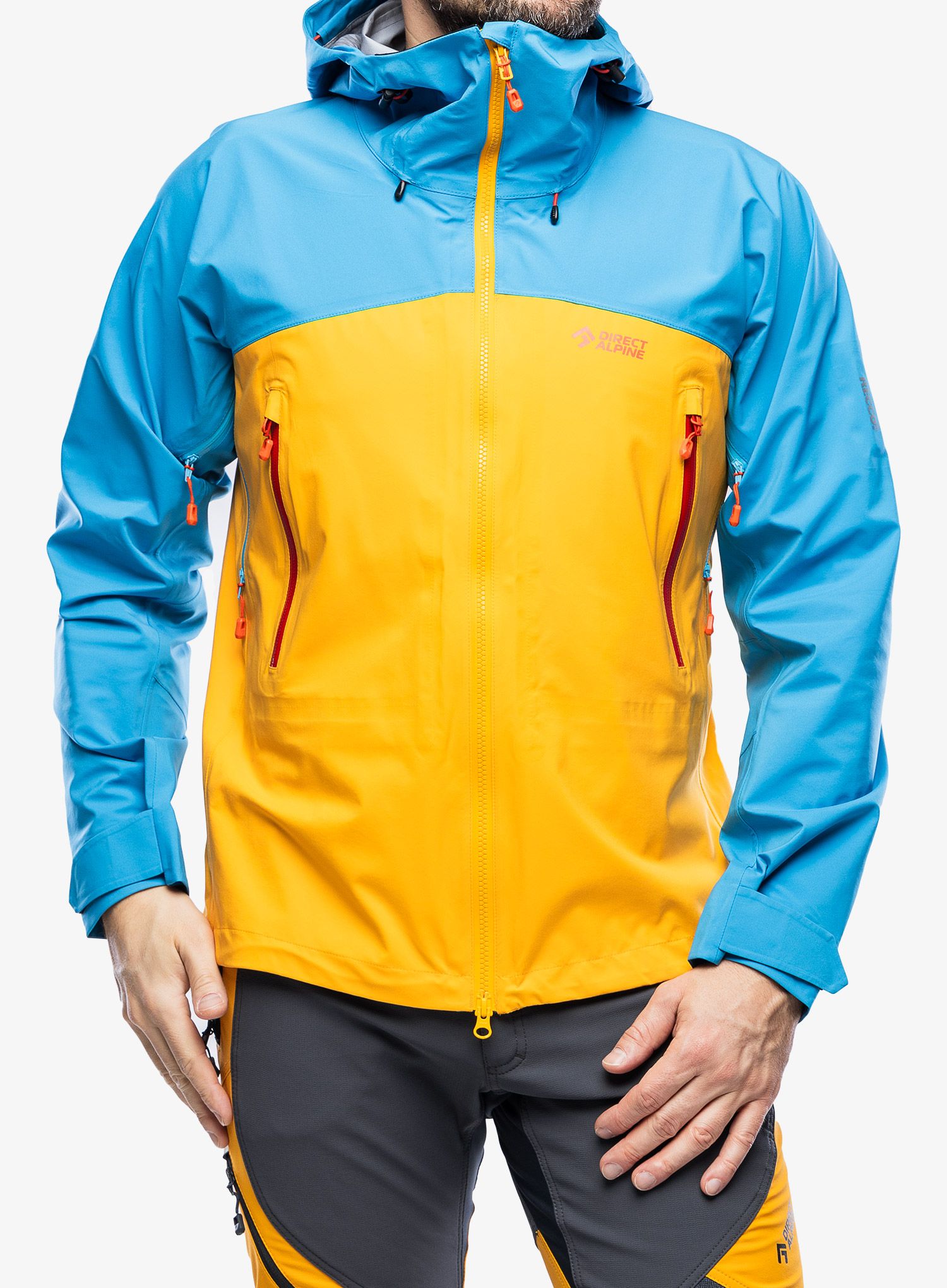 Regenjacke Direct Alpine Deamon - mango/ocean