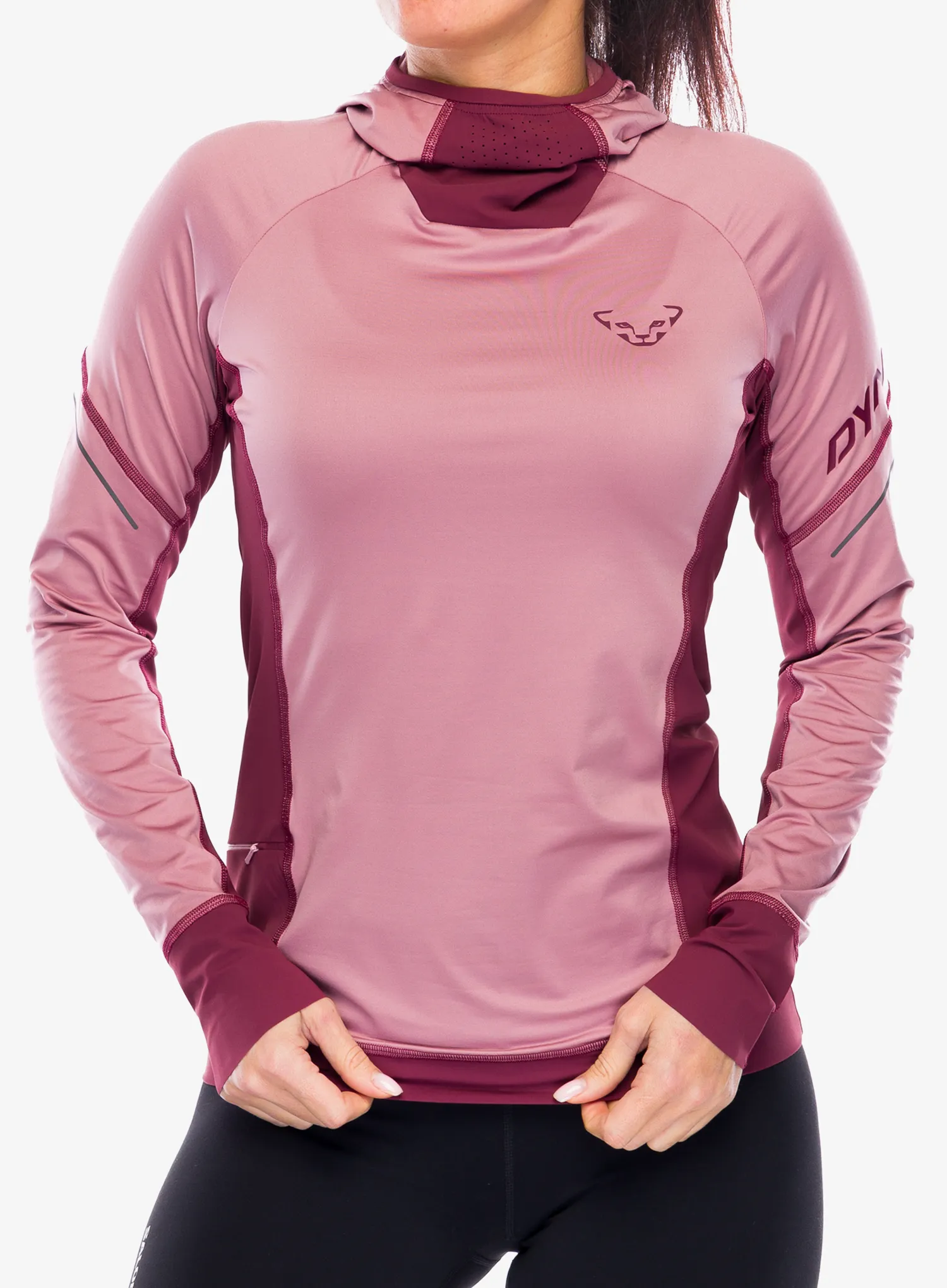 Laufshirt Damen langarm Dynafit Alpine L/S Tee - mokarosa