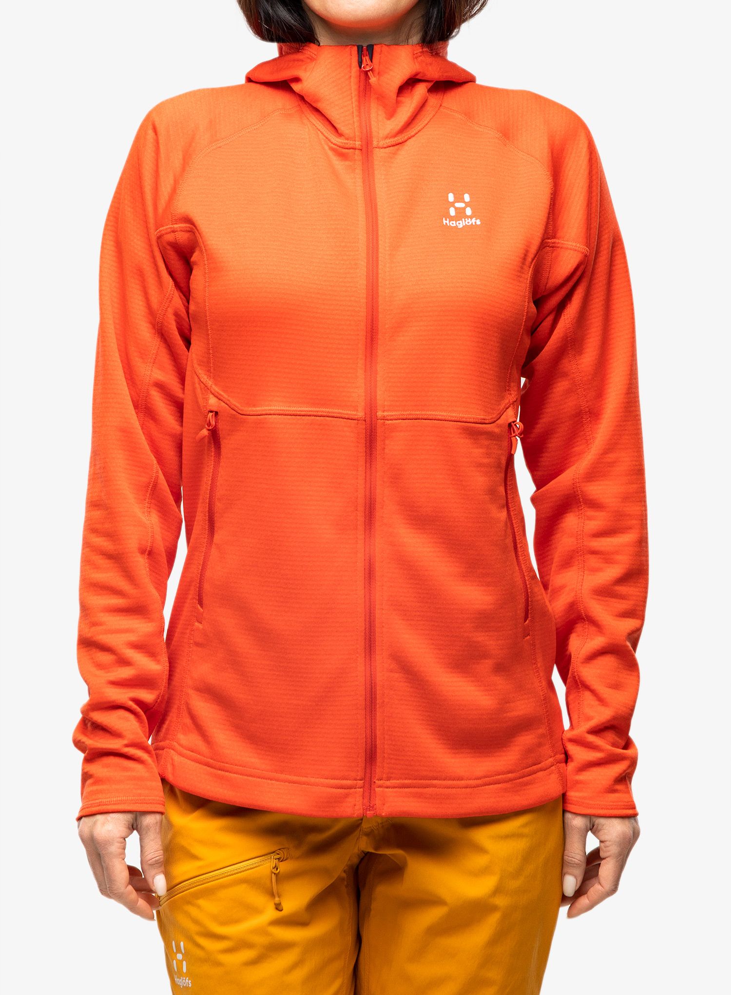 Pullover mit Reißverschluss Damen Haglofs Skuta Hood - poppy red