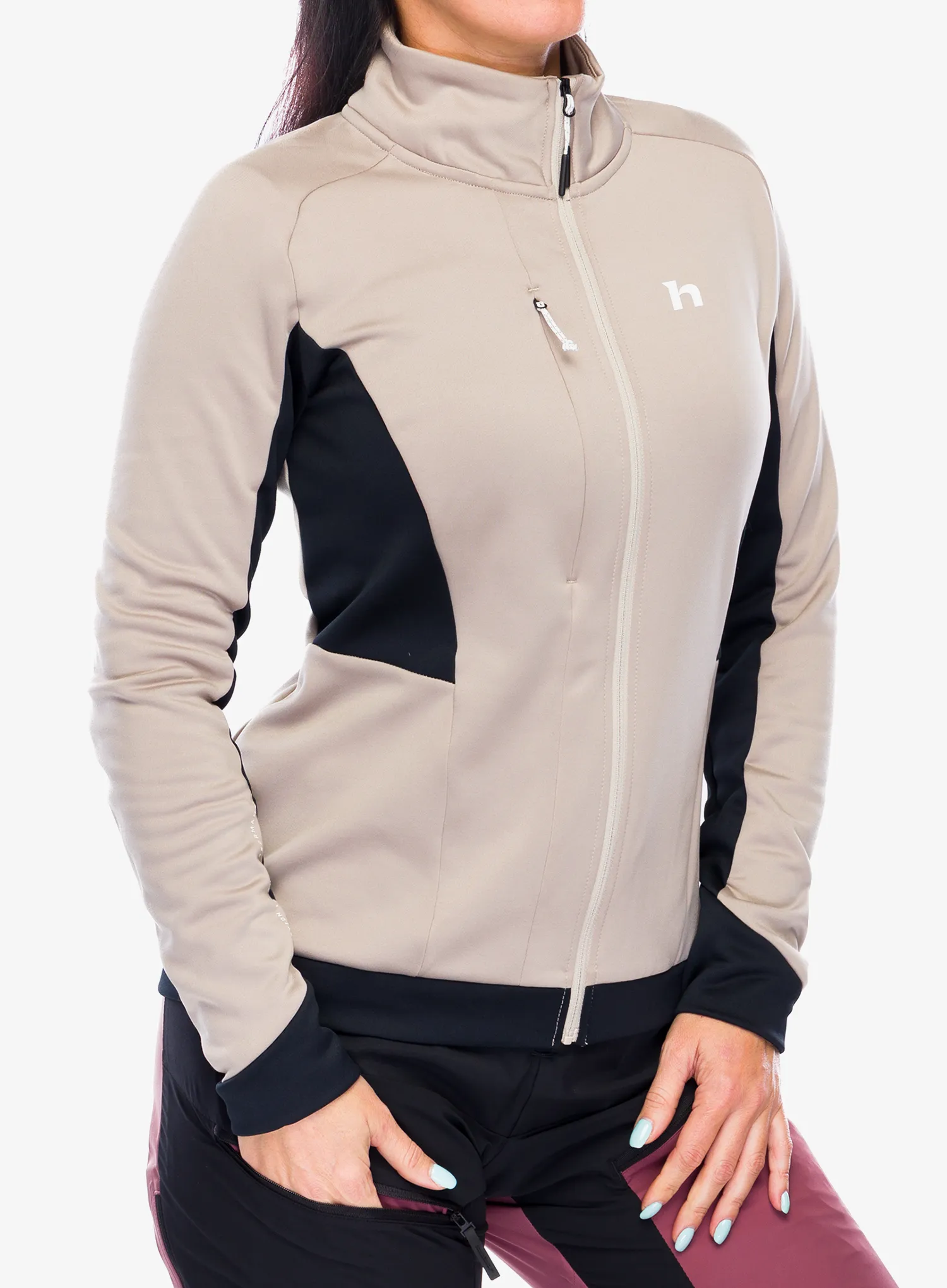Pullover mit Reißverschluss Damen Hannah Nela - goat/anthracite