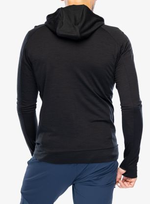 Hoodie Icebreaker Merino 200 Realfleece IB X TNF LS Zip Hoodie - black