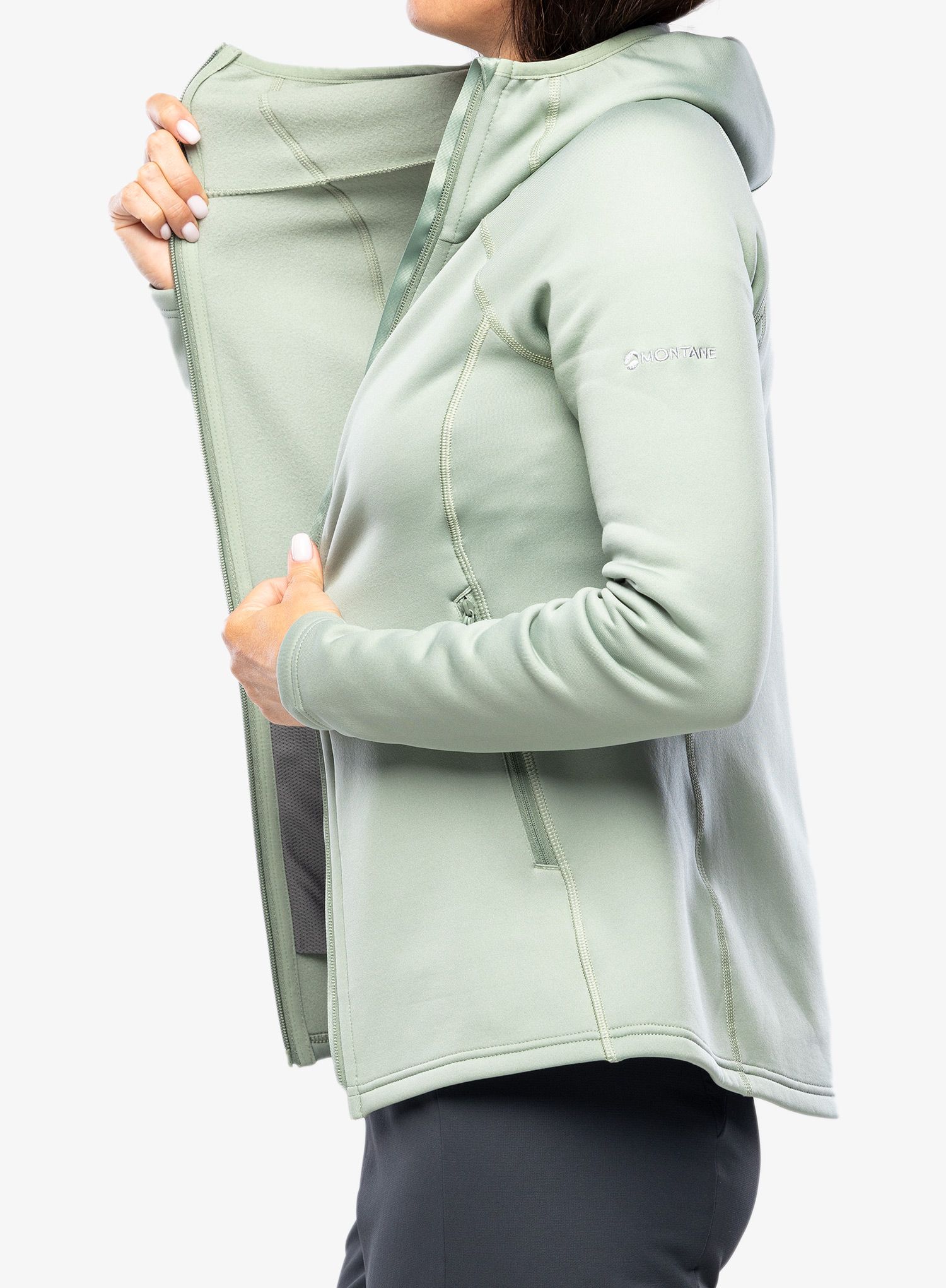 Kapuzenpullover Damen Montane Fury Hoodie - pale sage
