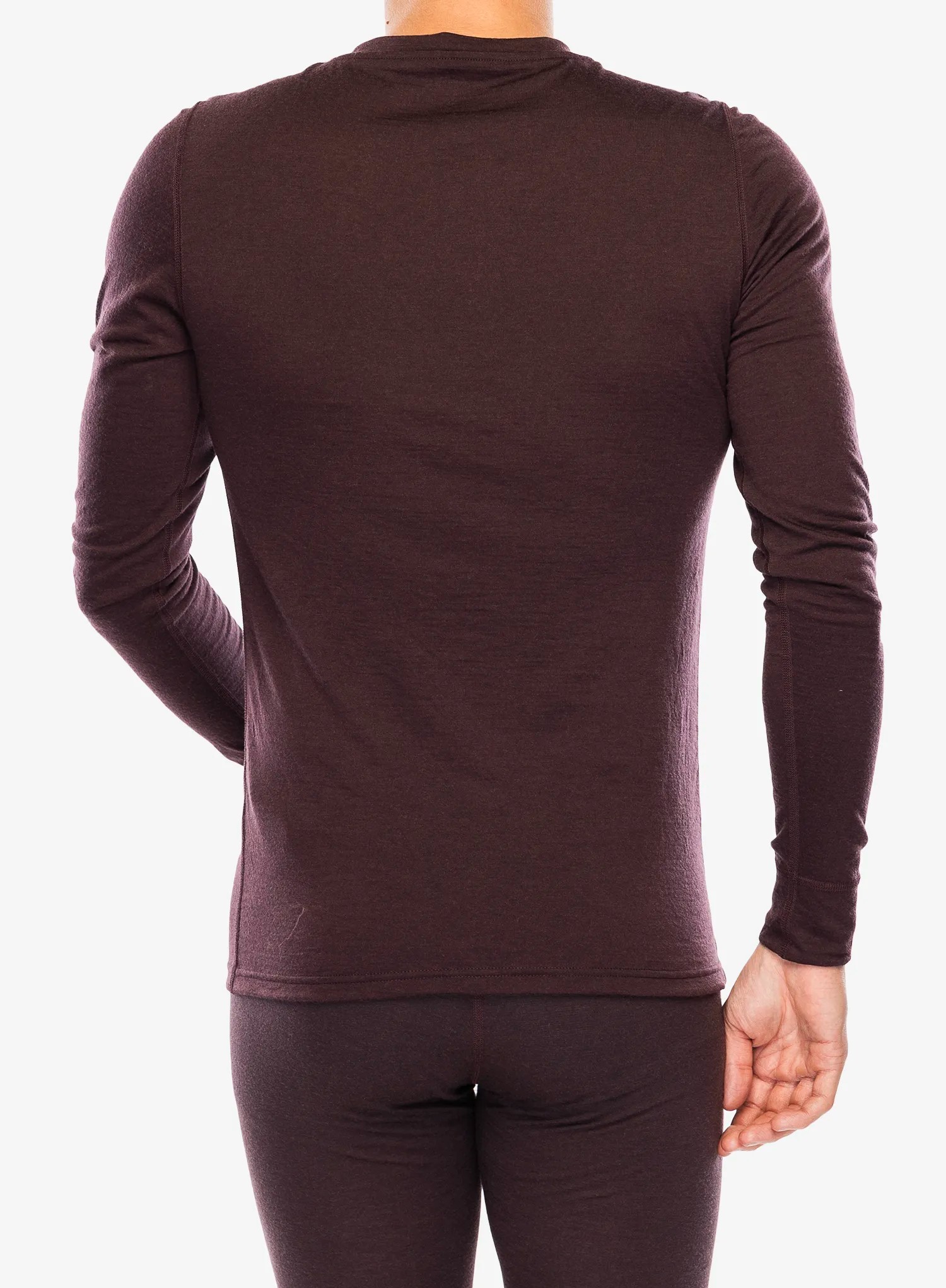 Funktionsshirt Herren Langarm Odlo Merino 200 BL Top Crew Neck LS - fudge