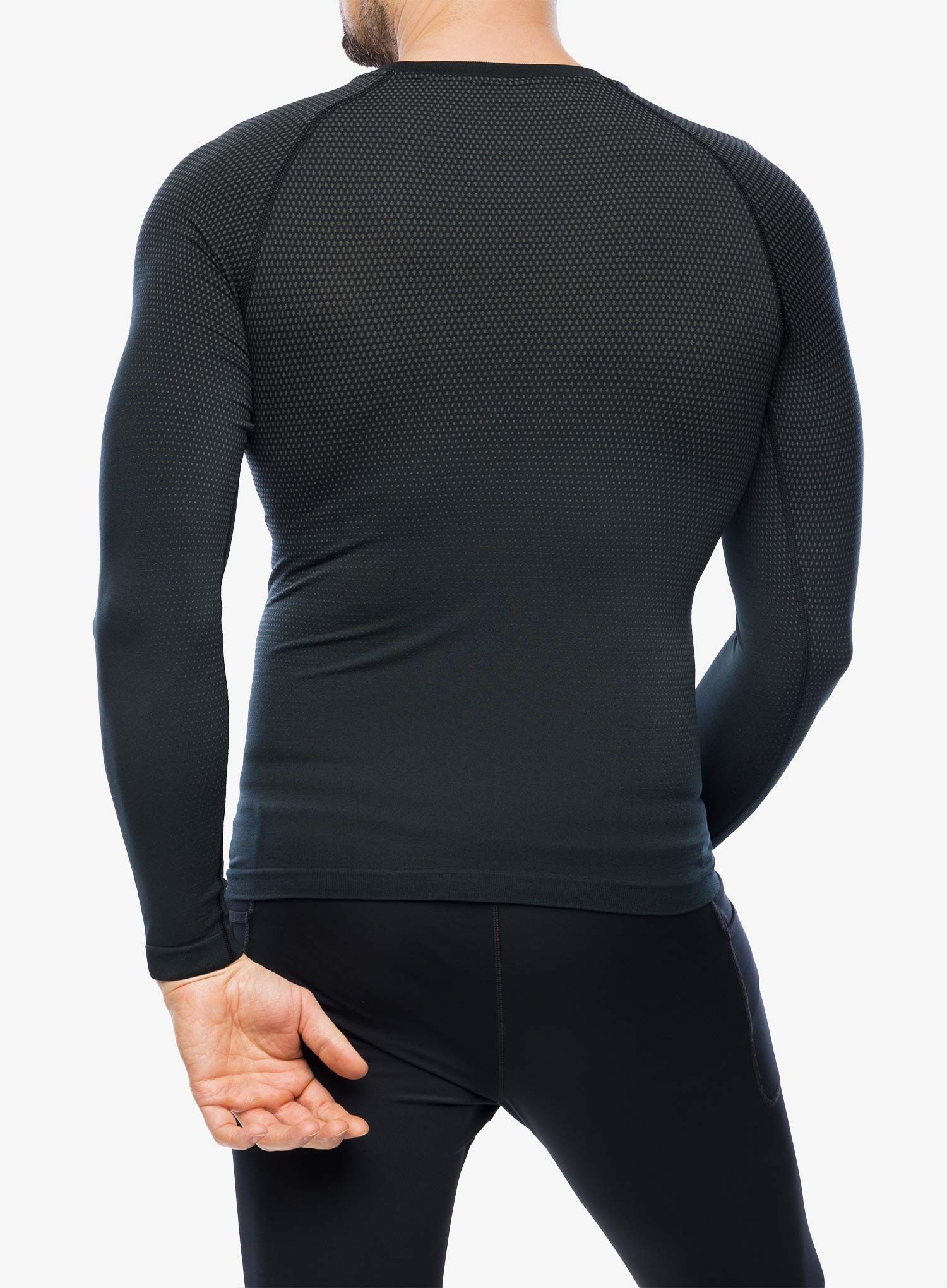 Funktionsshirt Herren Langarm Odlo Performance Light Eco BL Top Crew Neck LS - black