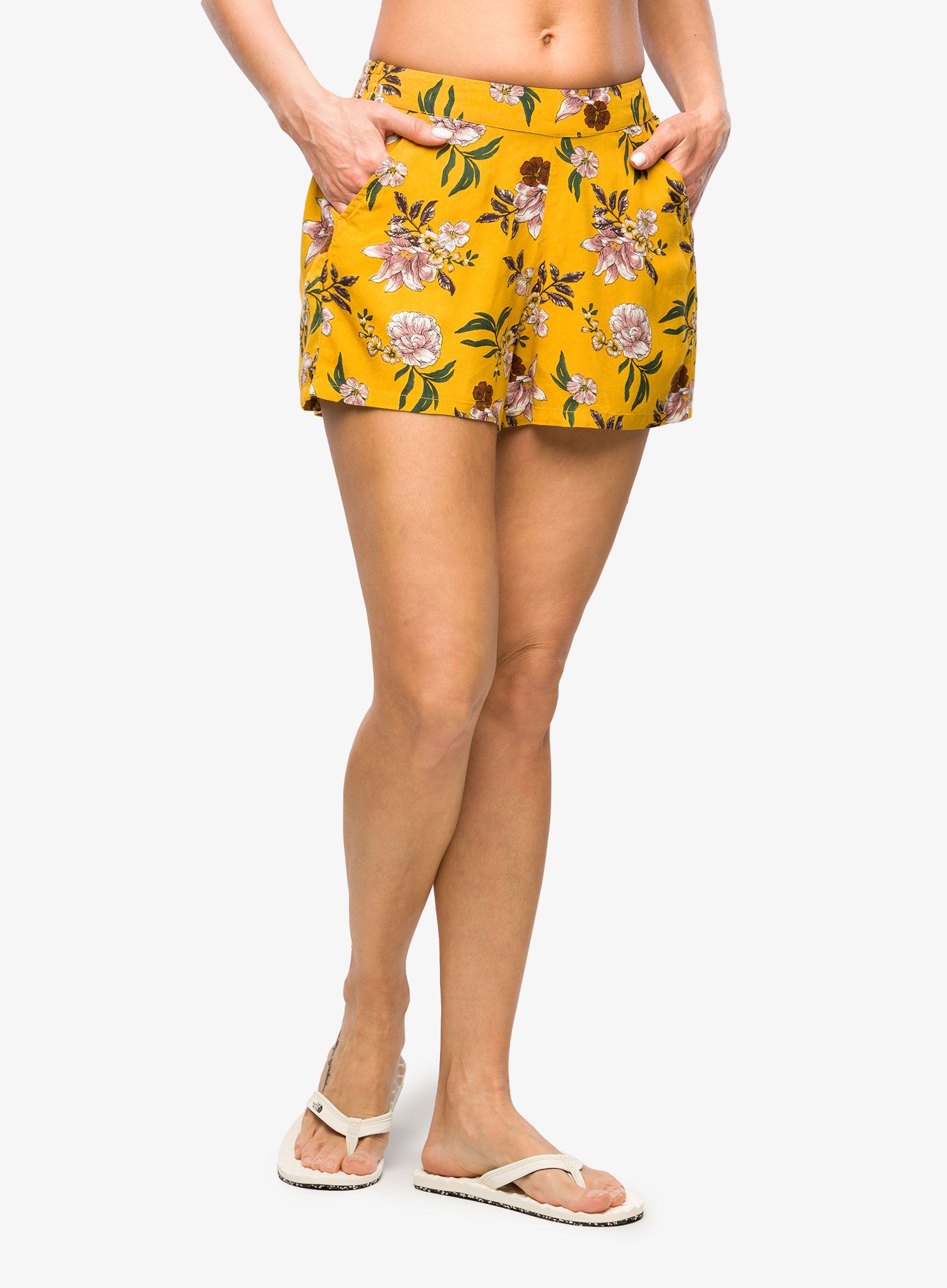 Kurze Hosen Damen Protest Prtmahi Shorts - tumeric yellow