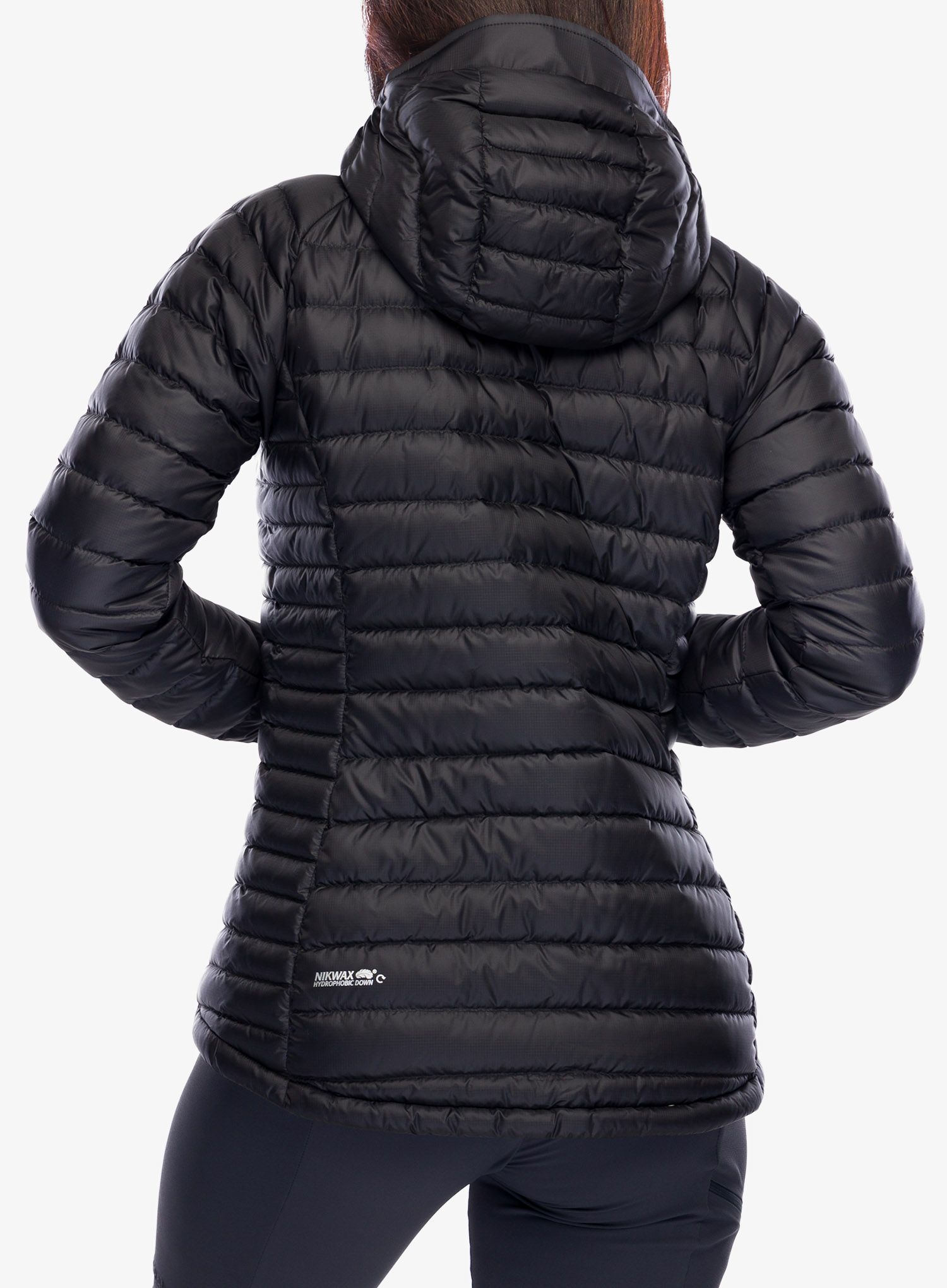 Daunenjacke Damen Rab Microlight Alpine Long Jacket - black