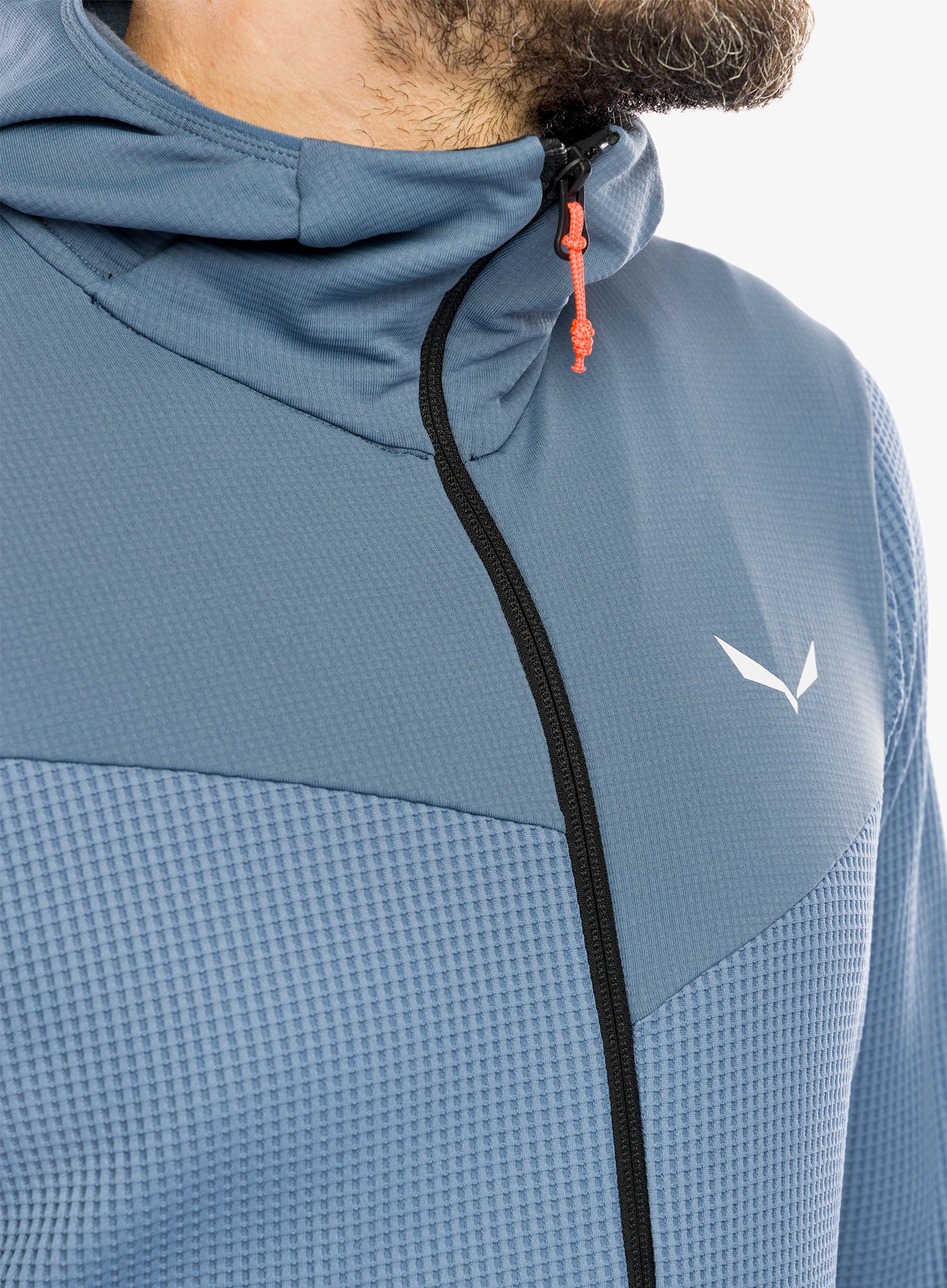 Fleecepullover Salewa Puez Waffle Hyb PL HD Jacket - java blue