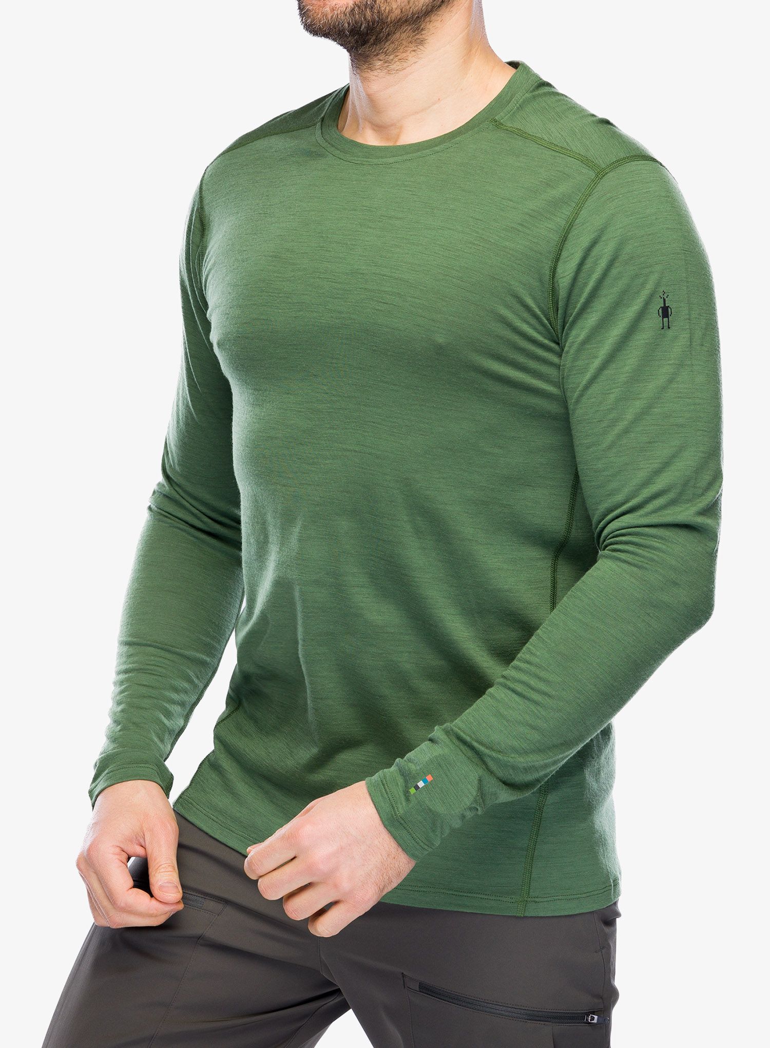 Funktionsshirt Herren Langarm Smartwool Classic Merino Base Layer LS Boxed - fern green