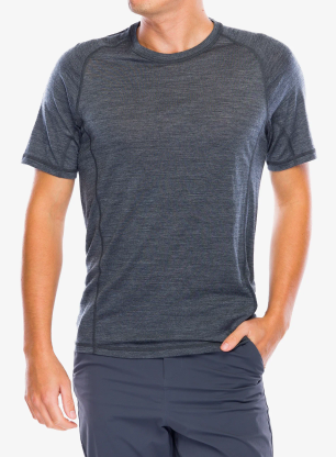 Merinoshirt Smartwool Active Ultralite S/S - charcoal heather
