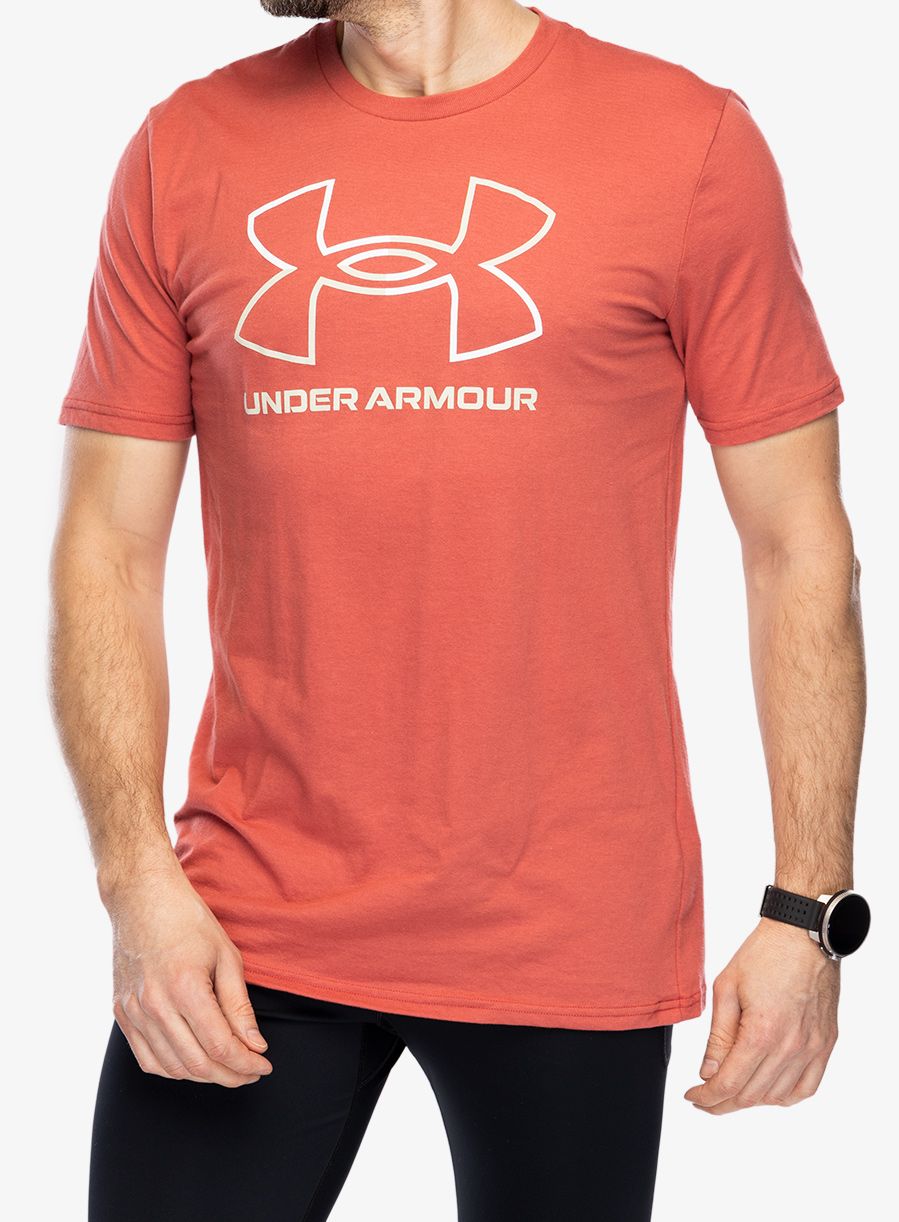 T-Shirt mit Aufdruck Under Armour GL Foundation SS - sedona red/white