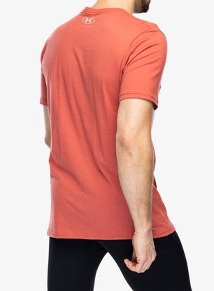 T-Shirt mit Aufdruck Under Armour GL Foundation SS - sedona red/white
