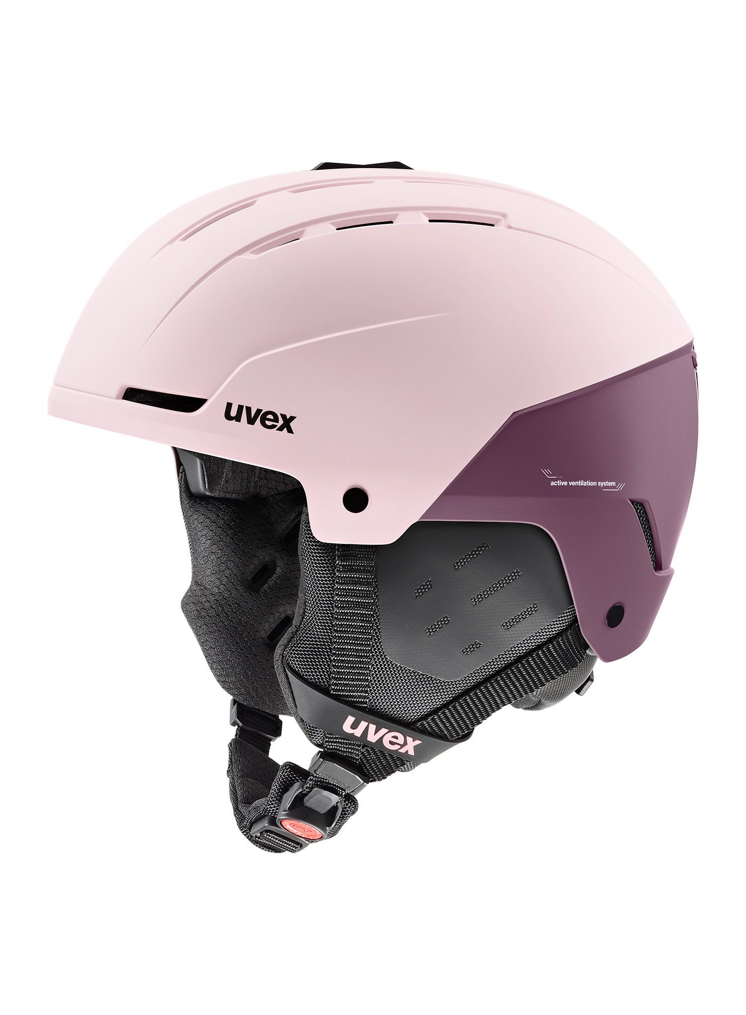 Skihelm Uvex Stance - powder/plum matt