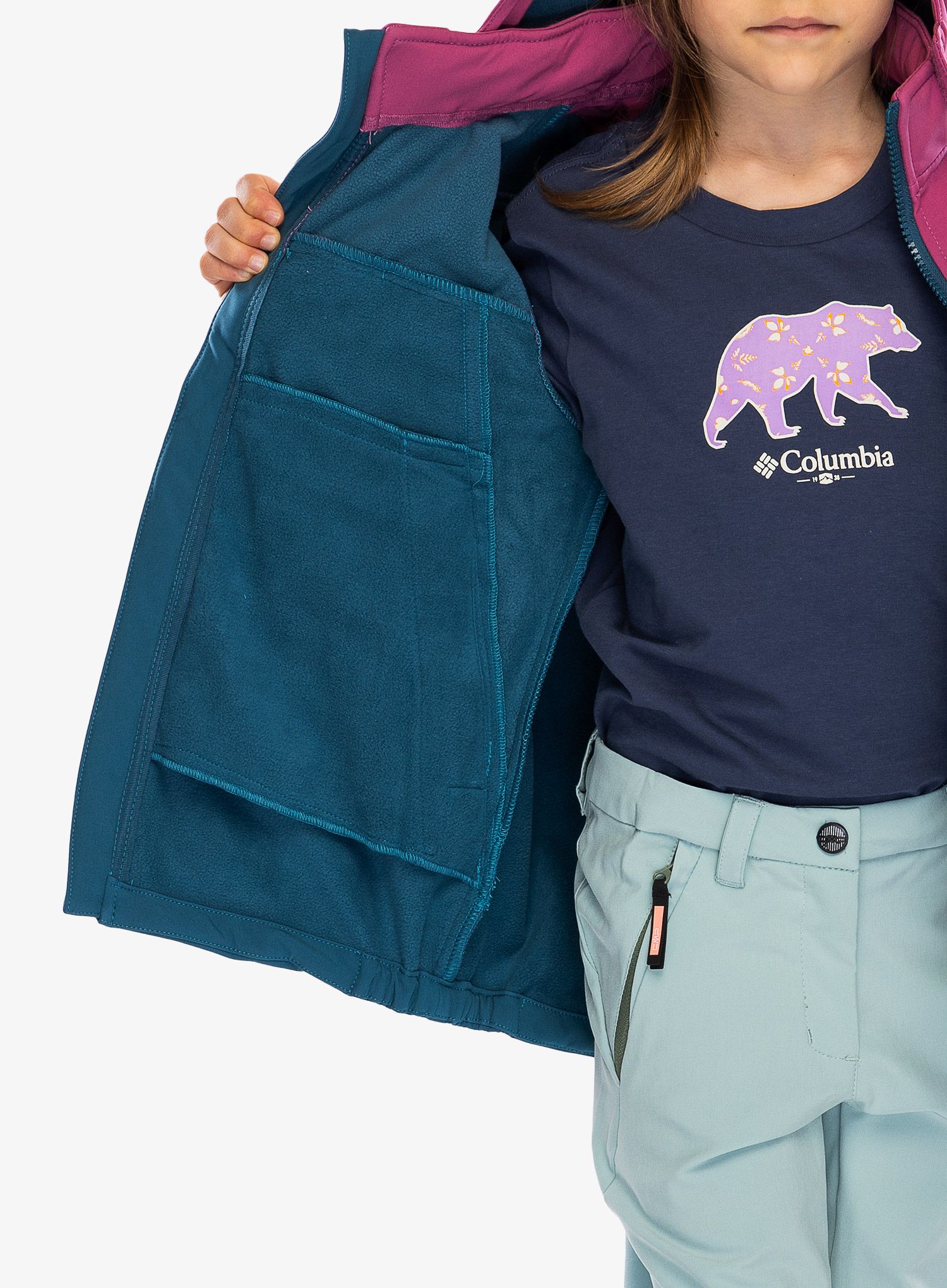 Kinderjacke Viking Play Softshell Jacket - plum