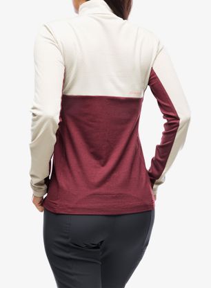 Sweatshirt Damen Ziener Japra - velvet red/silver beige