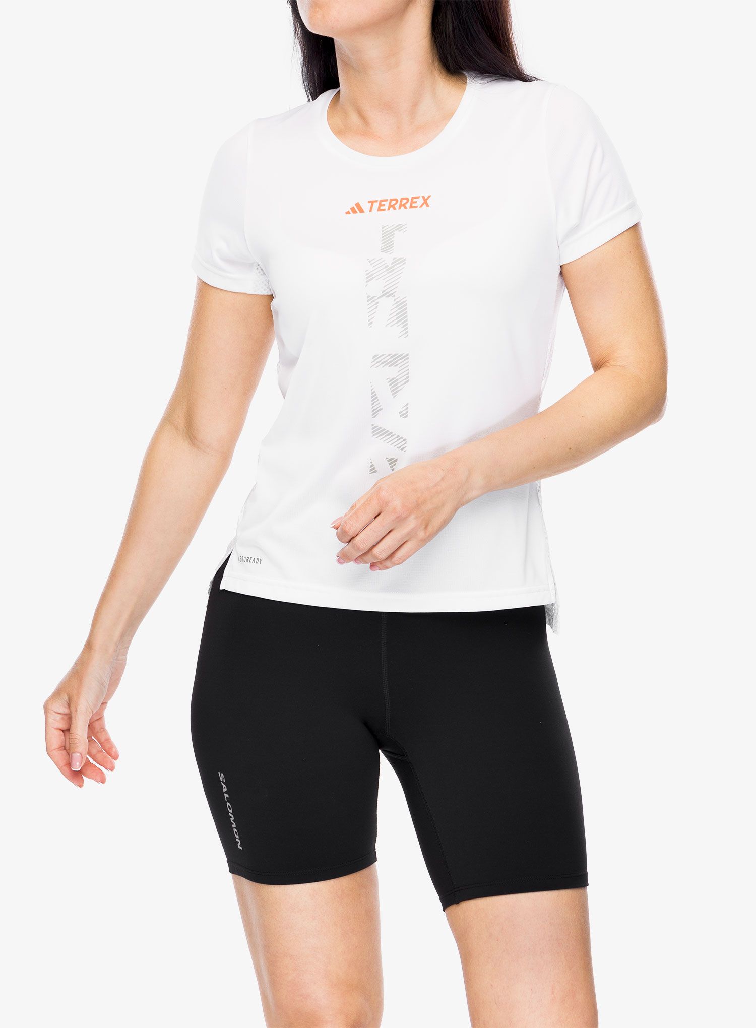Laufshirt Damen adidas TERREX Agravic Trail Running T-Shirt - white