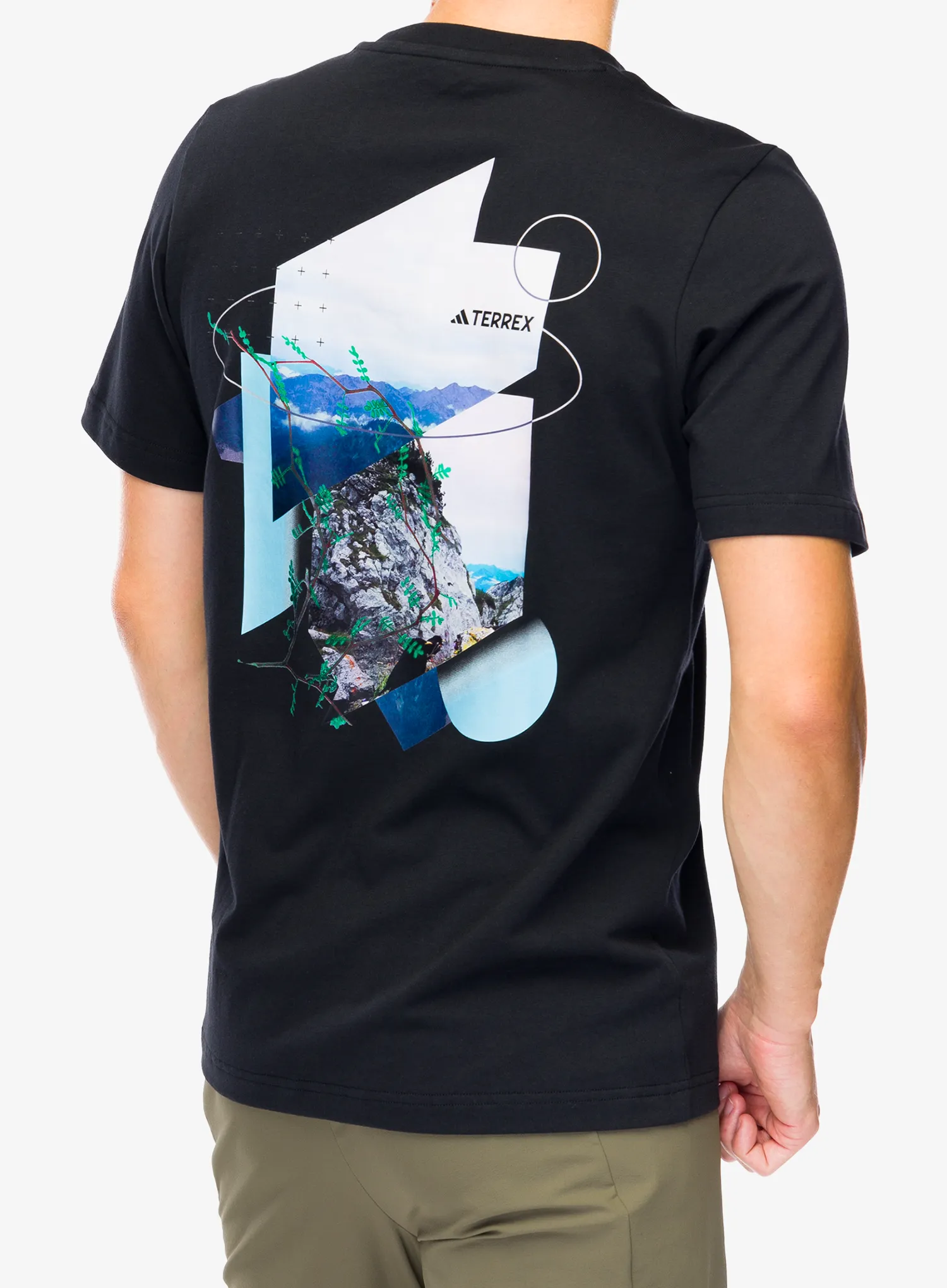Baumwolle T-Shirt adidas TERREX Back Graphic T-Shirt - black
