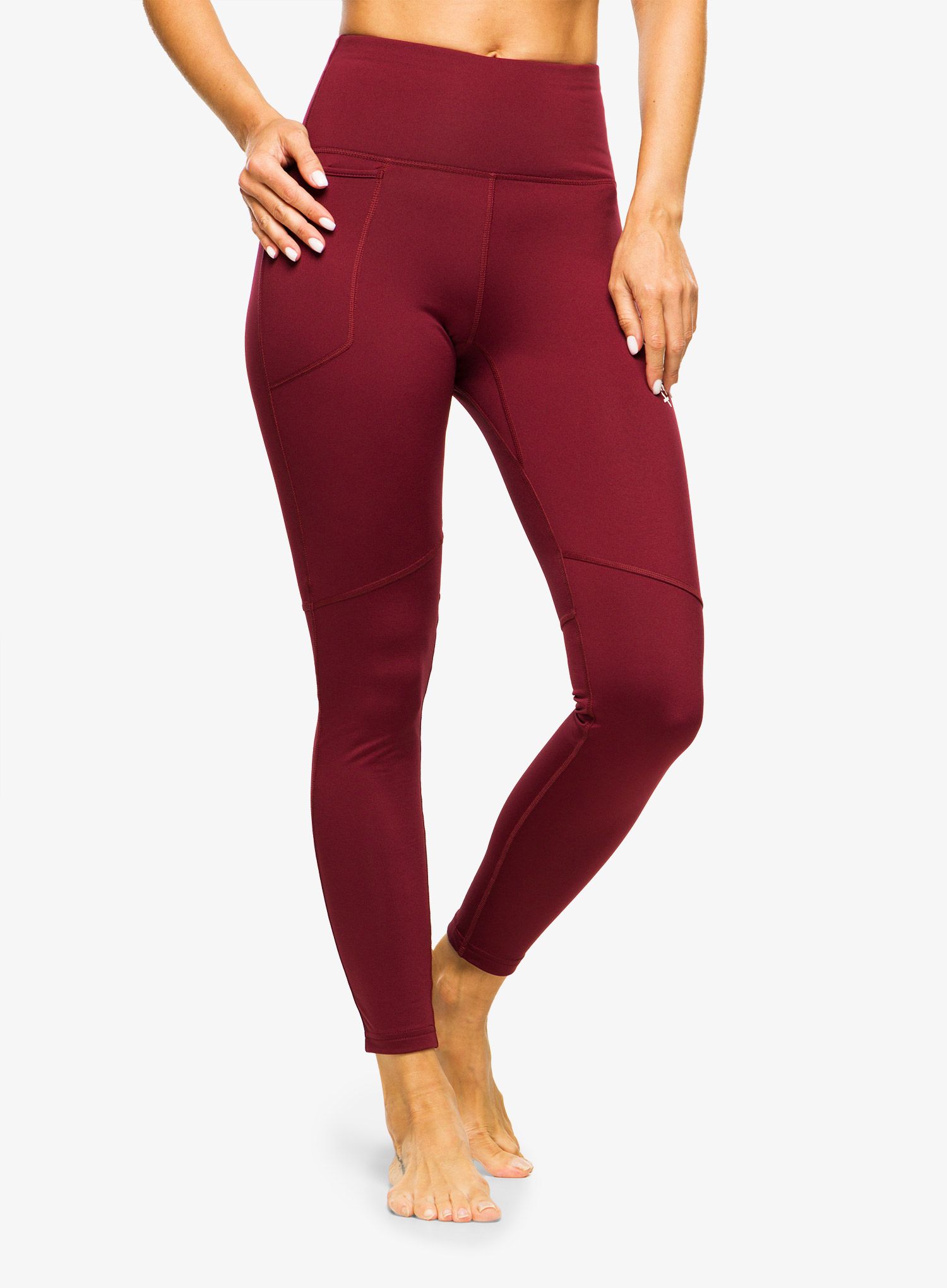 Leggings Damen adidas TERREX Multi Brushed Tights - shadow red