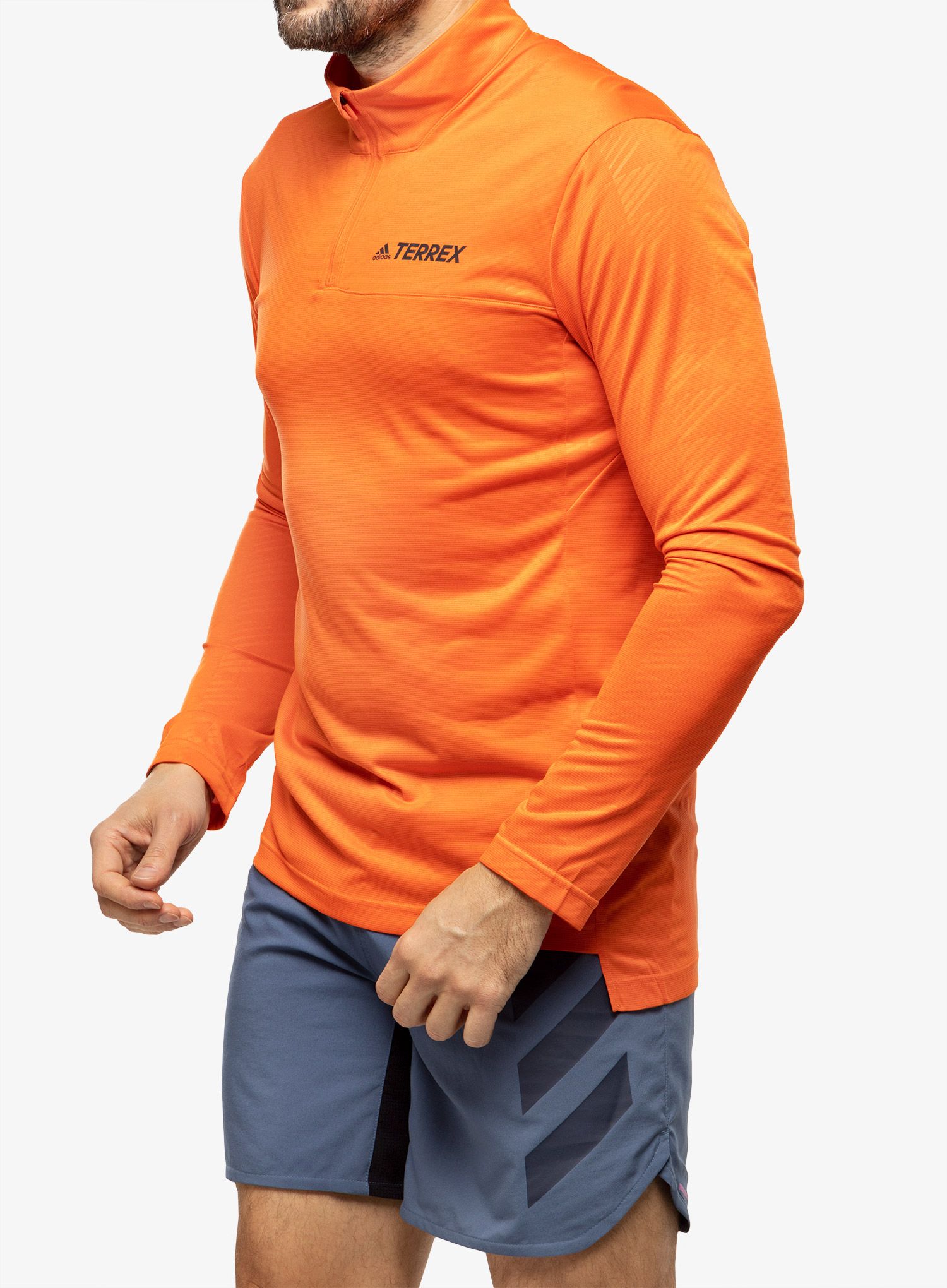 Pullover adidas TERREX Multi Half-Zip LS - semi impact orange
