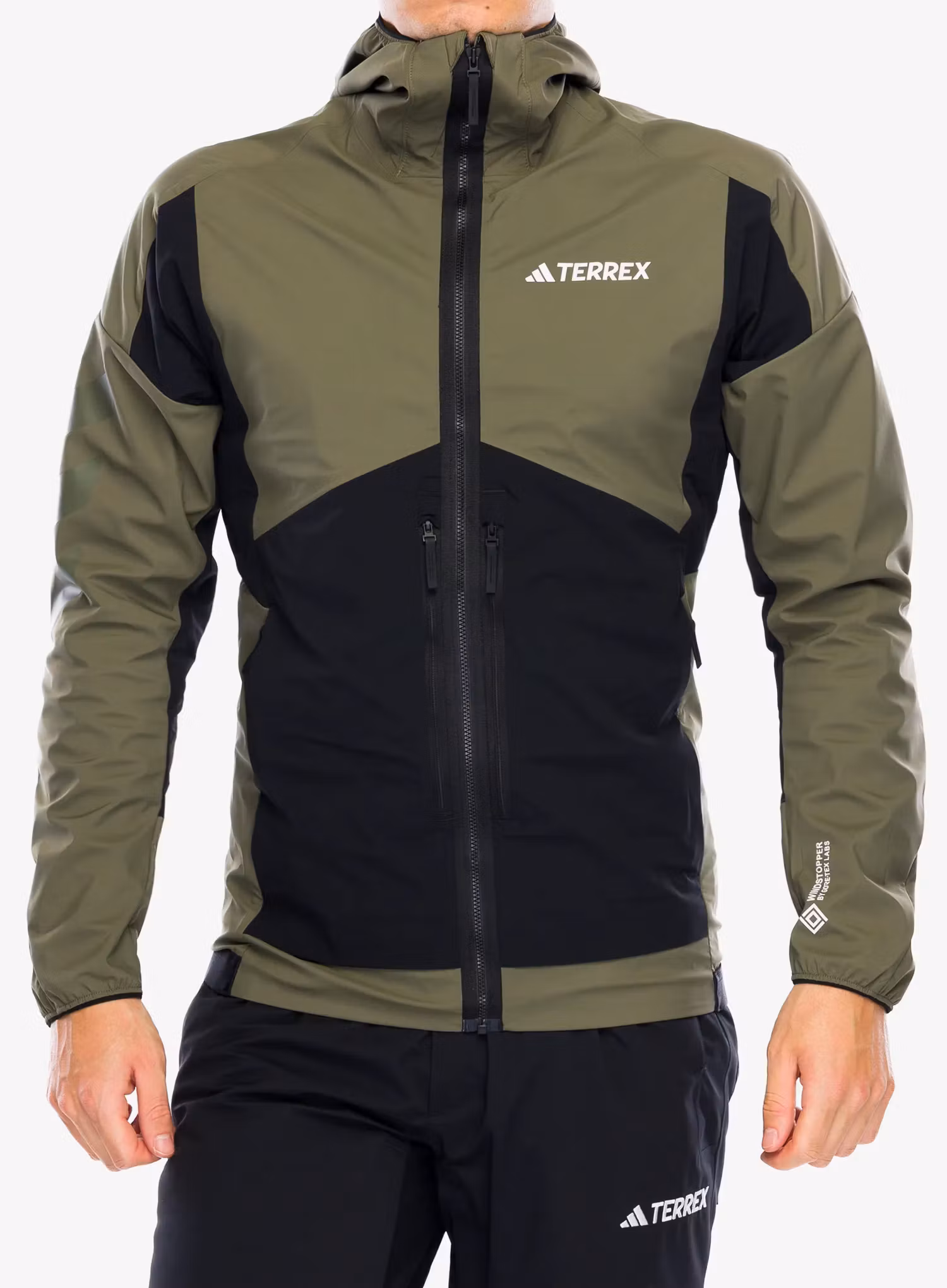 Softshelljacke adidas TERREX Techrock GORE-TEX WINDSTOPPER Softshell Jkt - olive strata/black