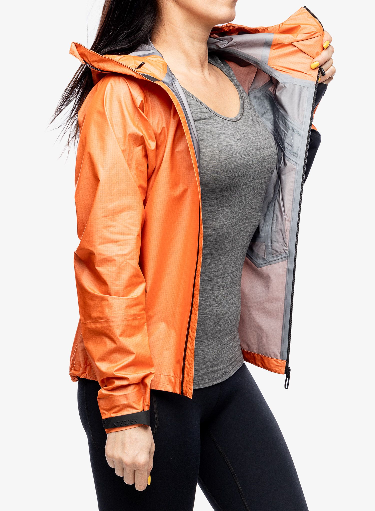 Regenjacke Damen adidas TERREX Techrock Light GTX Active - semi impact orange
