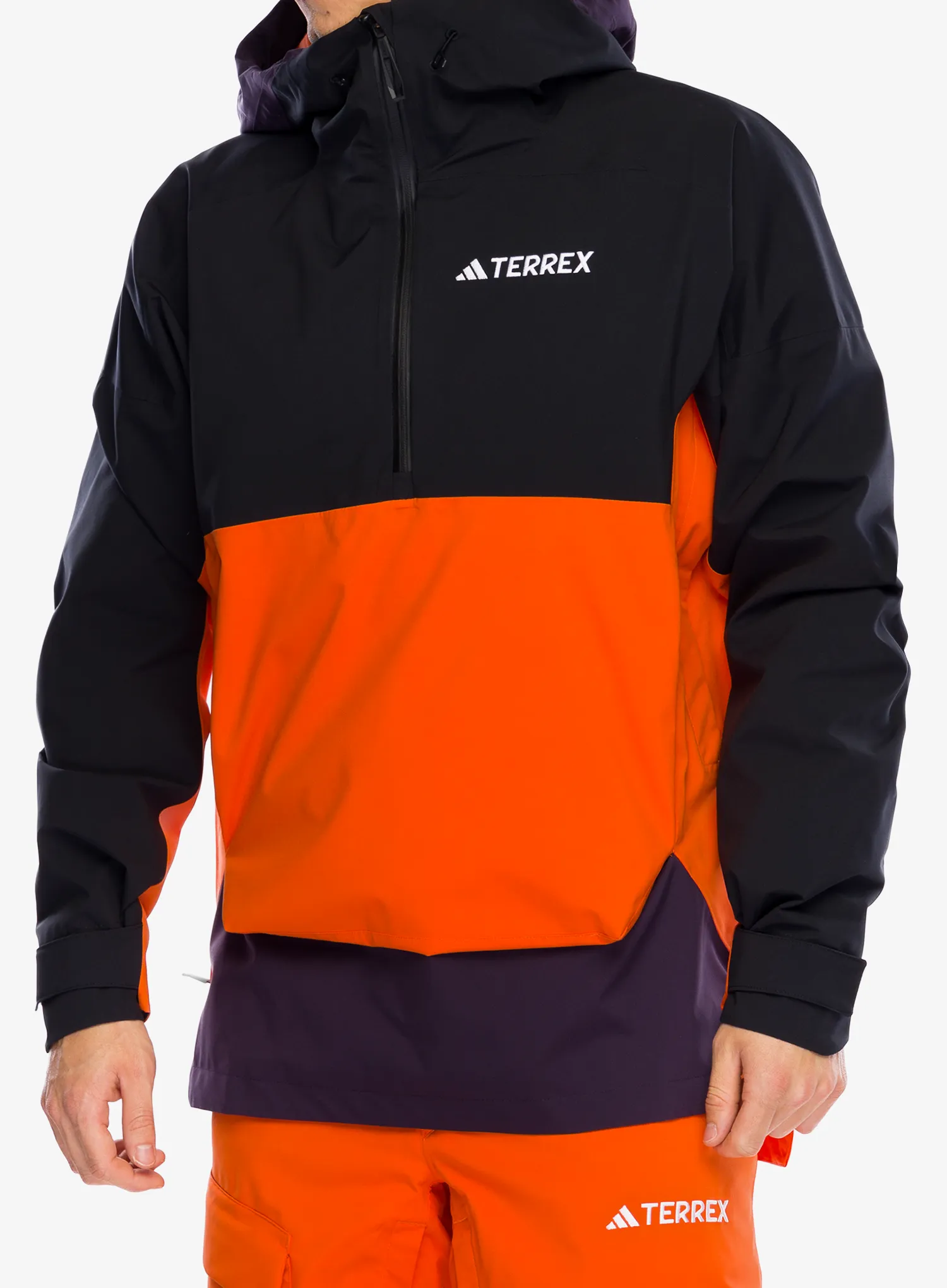 Skijacke adidas TERREX Xperior 2L Lined RAIN.RDY Anorak - blk/aurora blk/semi im orange