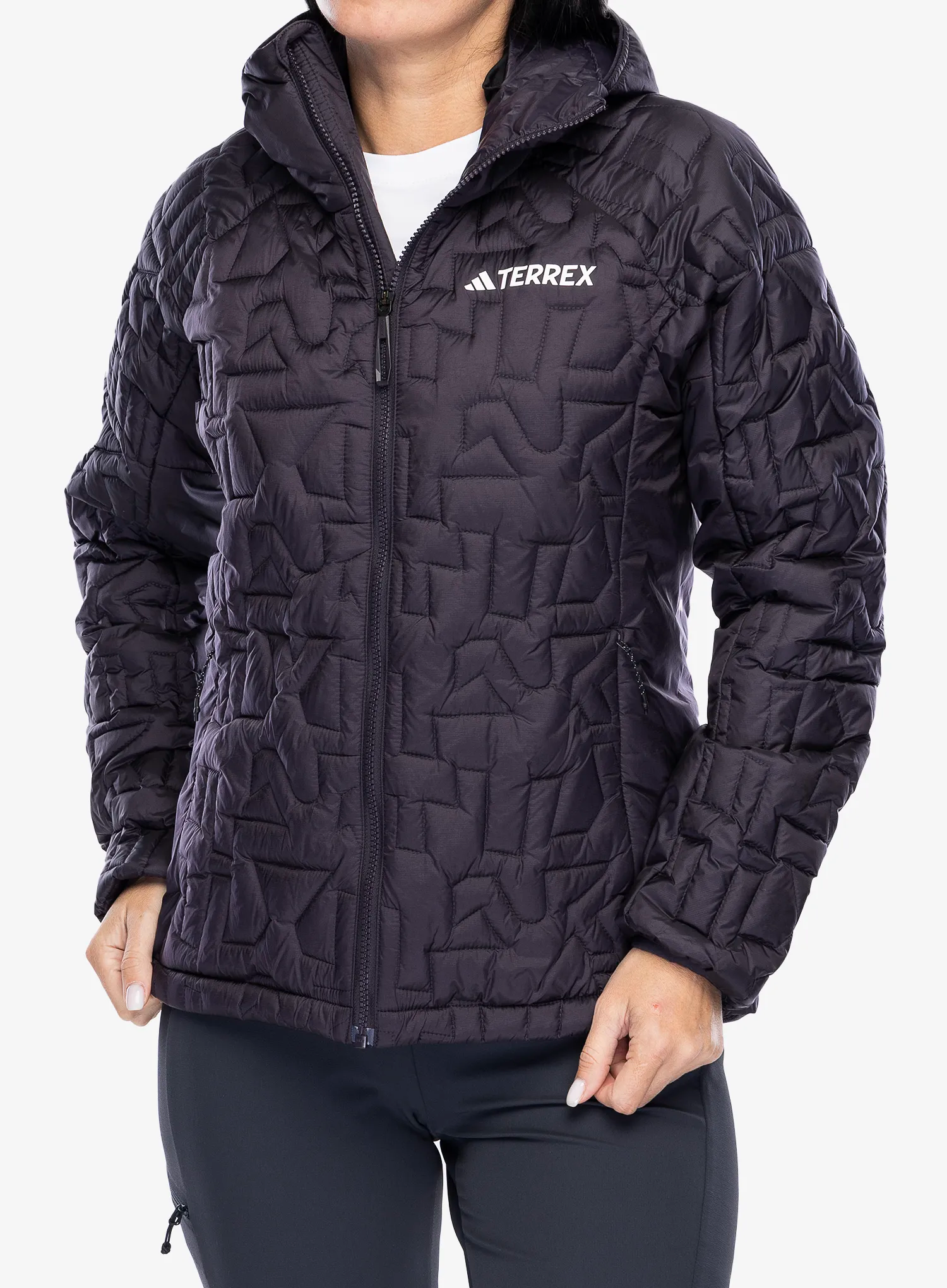 Thermojacke Damen adidas TERREX Xperior PrimaLoft Loose Fill Insulated Hooded Jkt - aurora black
