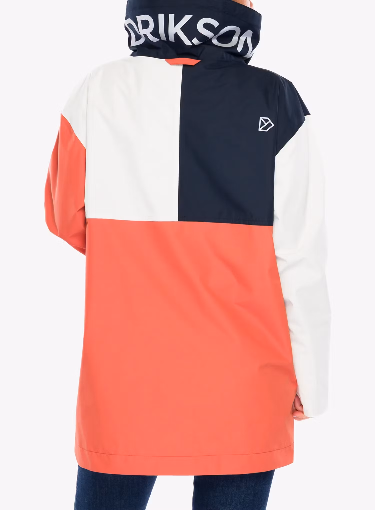 Anorak Damen Didriksons Thyra Jacket 3 - brique red/dark blue/white