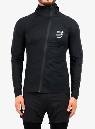 Laufjacke Herren Compressport Hurricane Waterproof 10/10 Jacket - black