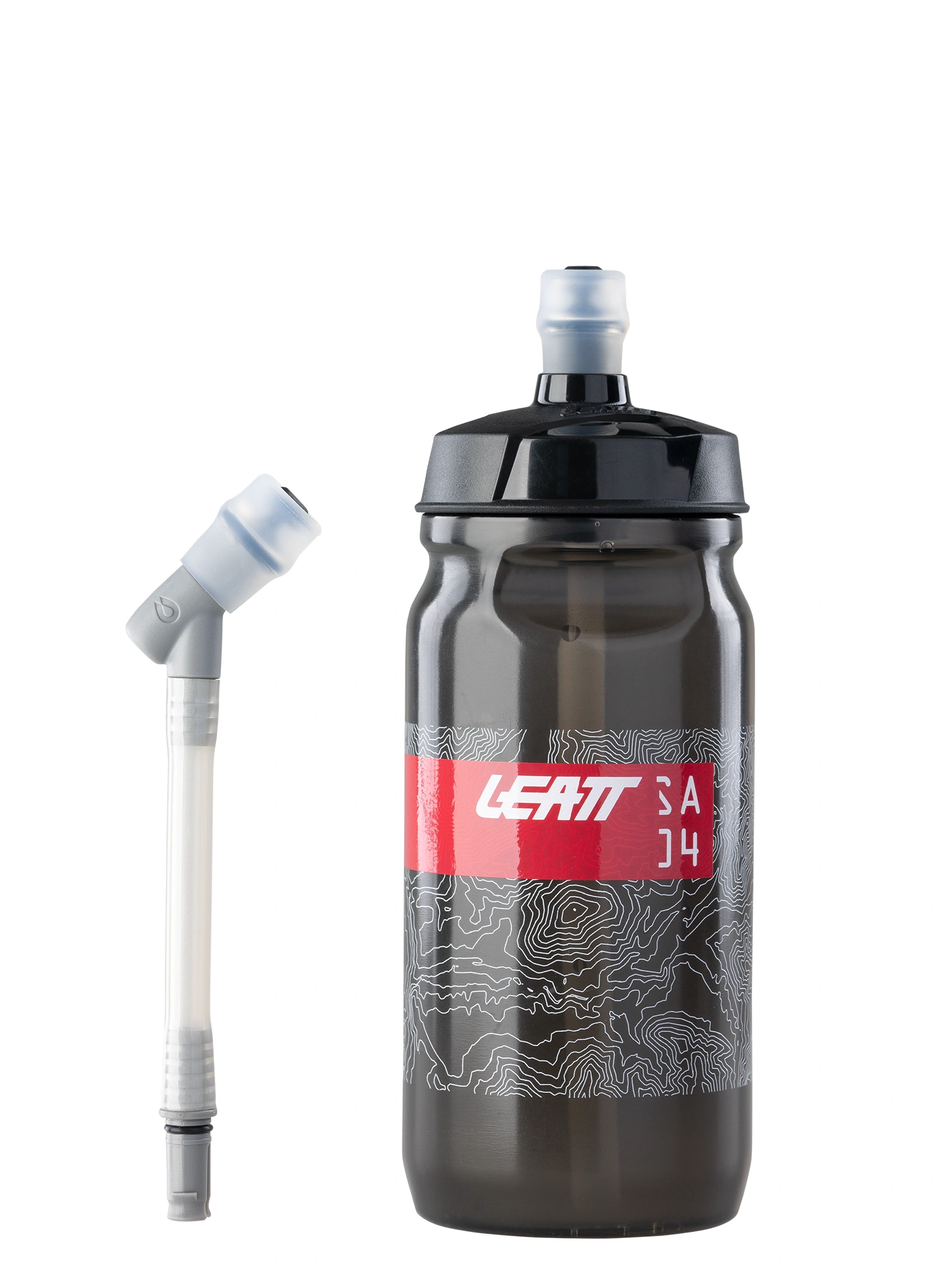 Fahrrad-Trinkflasche Leatt Bottle SteadySip Convertible 600 ml - smoke