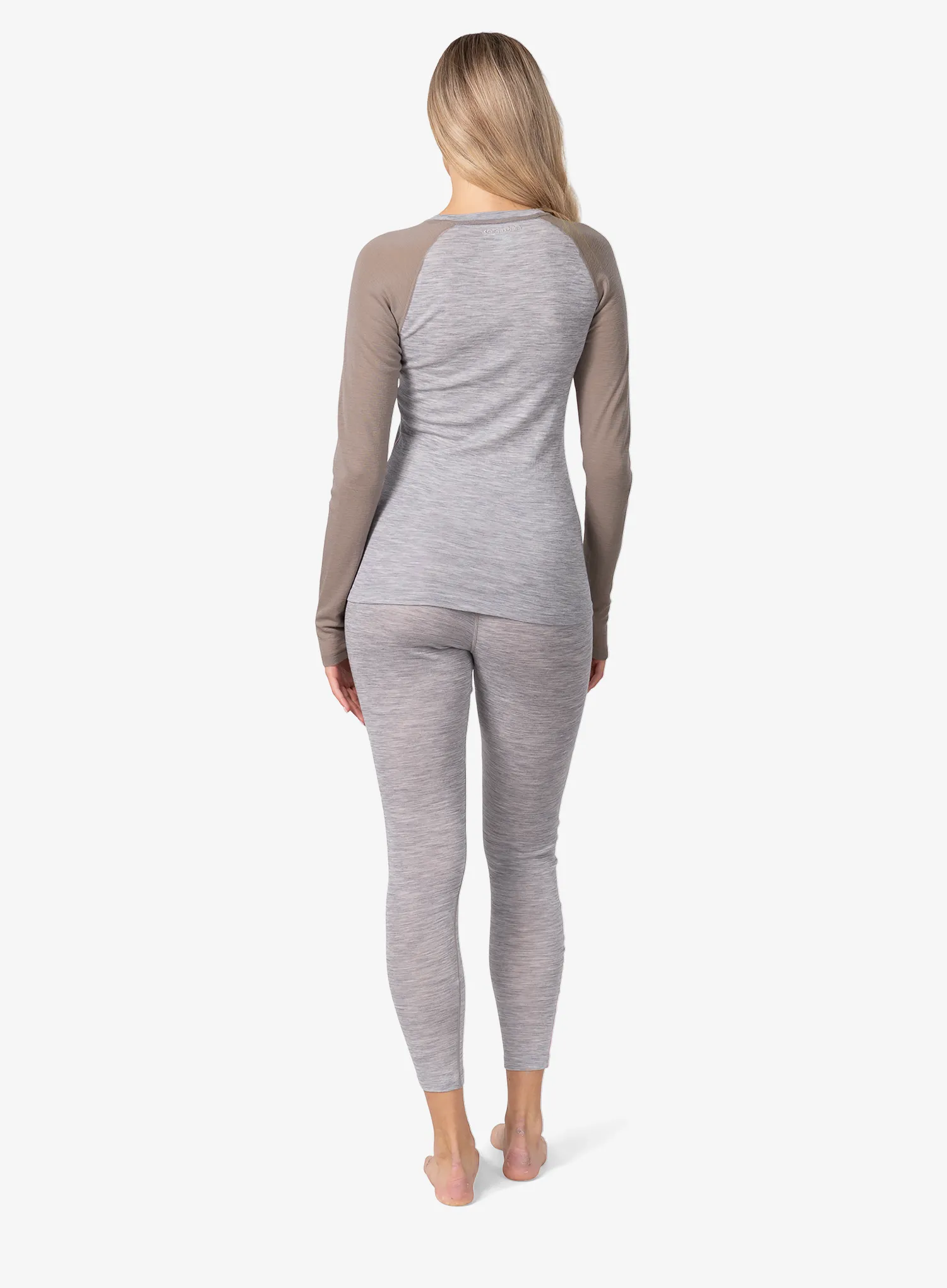 Damen-Funktionsunterwäsche Kari Traa Kaia Set - light grey melange
