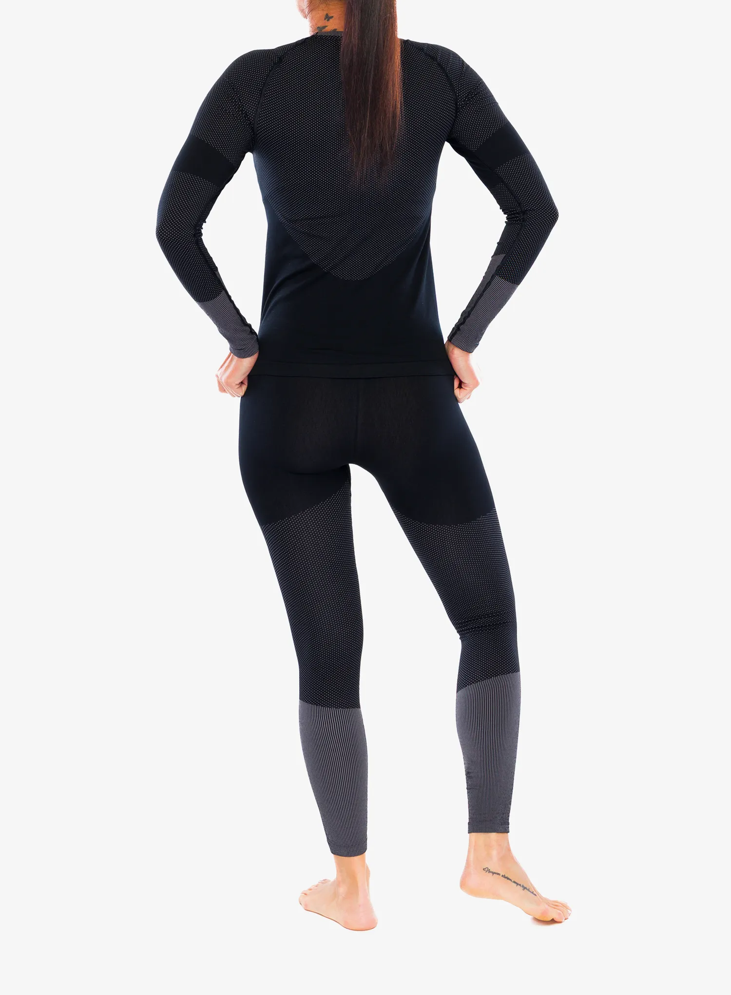 Damen Thermounterwäsche Odlo Fundamentals Performance Warm Set Long - black