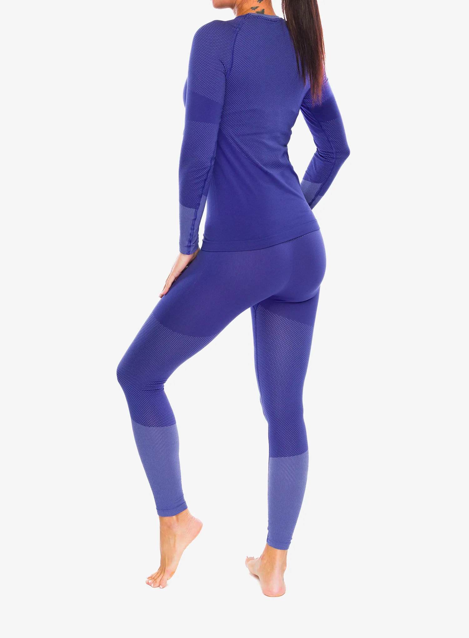 Damen Thermounterwäsche Odlo Fundamentals Performance Warm Set Long – skipper blue