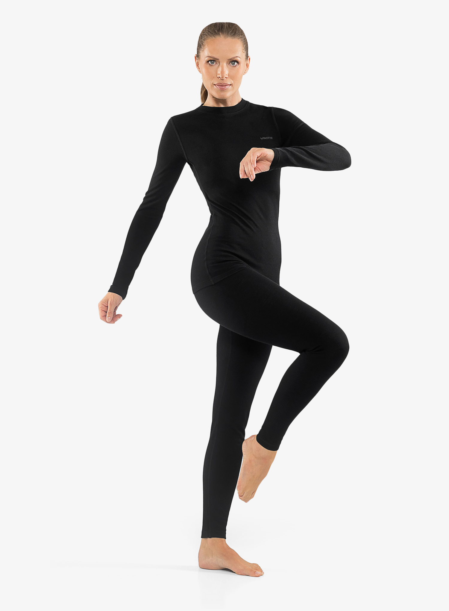 Damen-Funktionsunterwäsche Viking Base Layer Meriboo Set - black