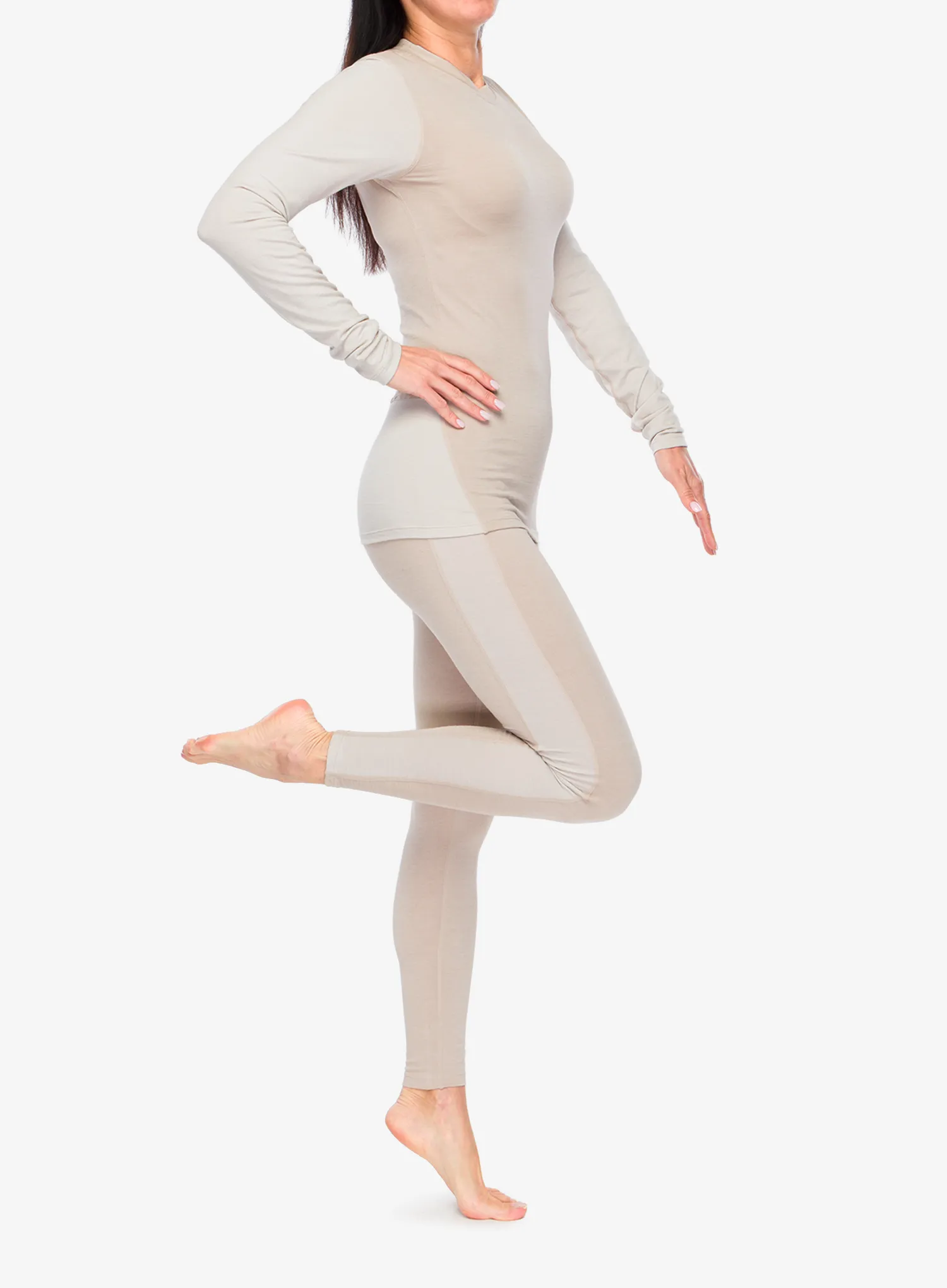 Damen-Funktionsunterwäsche Viking Base Layer Novena Set - beige