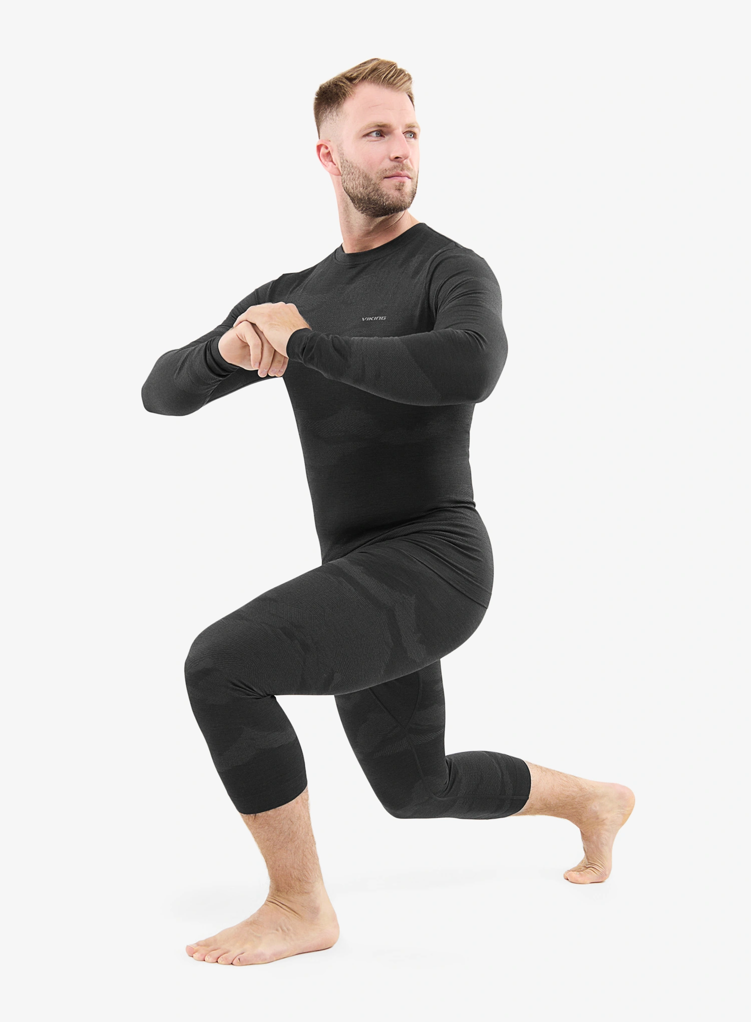 Funktionsunterwäsche Viking Base Layer Gasher 3/4 Set - black