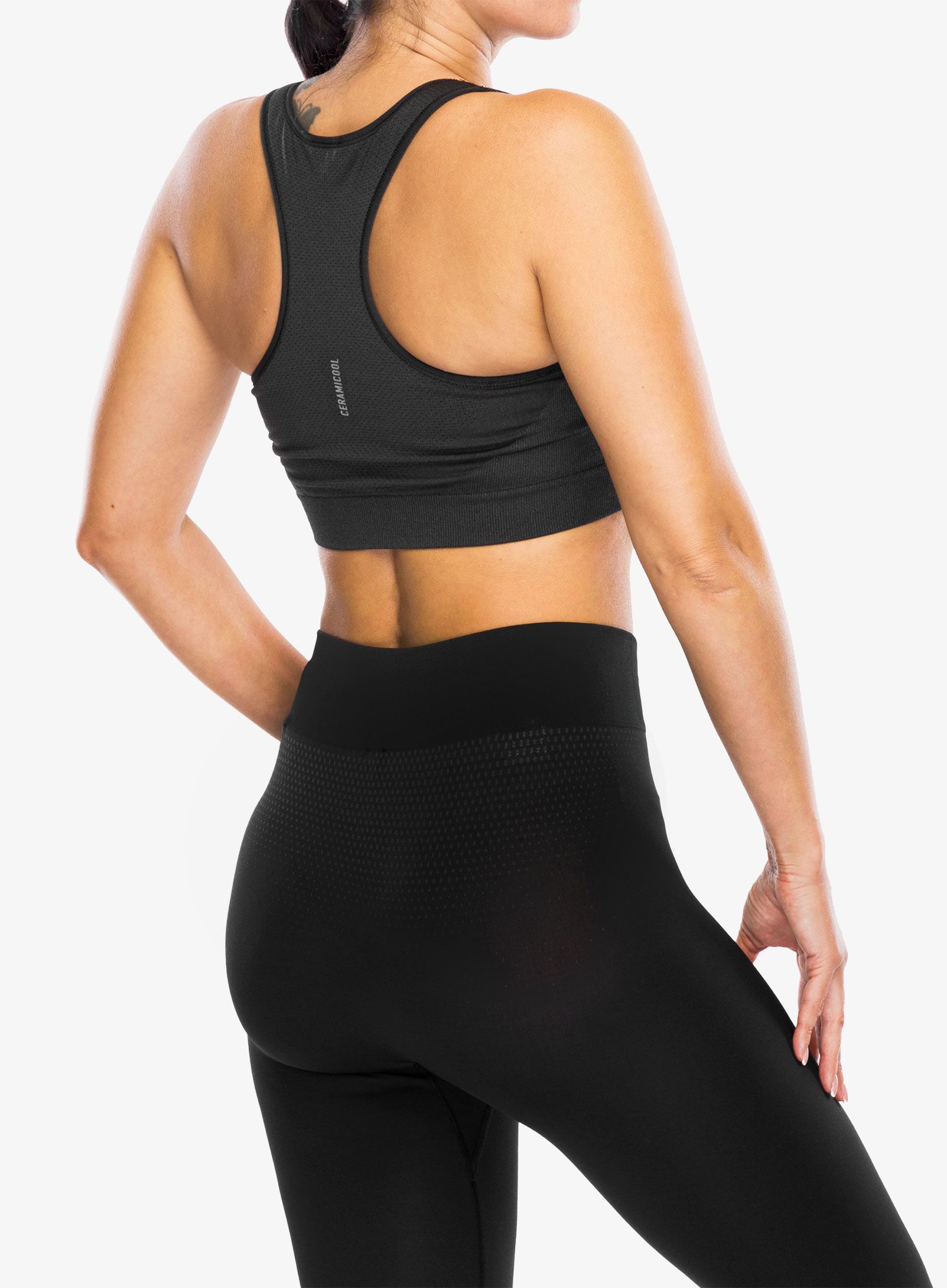 Sport-BH Odlo Medium Ceramicool Sport Bra Seamless - black melange