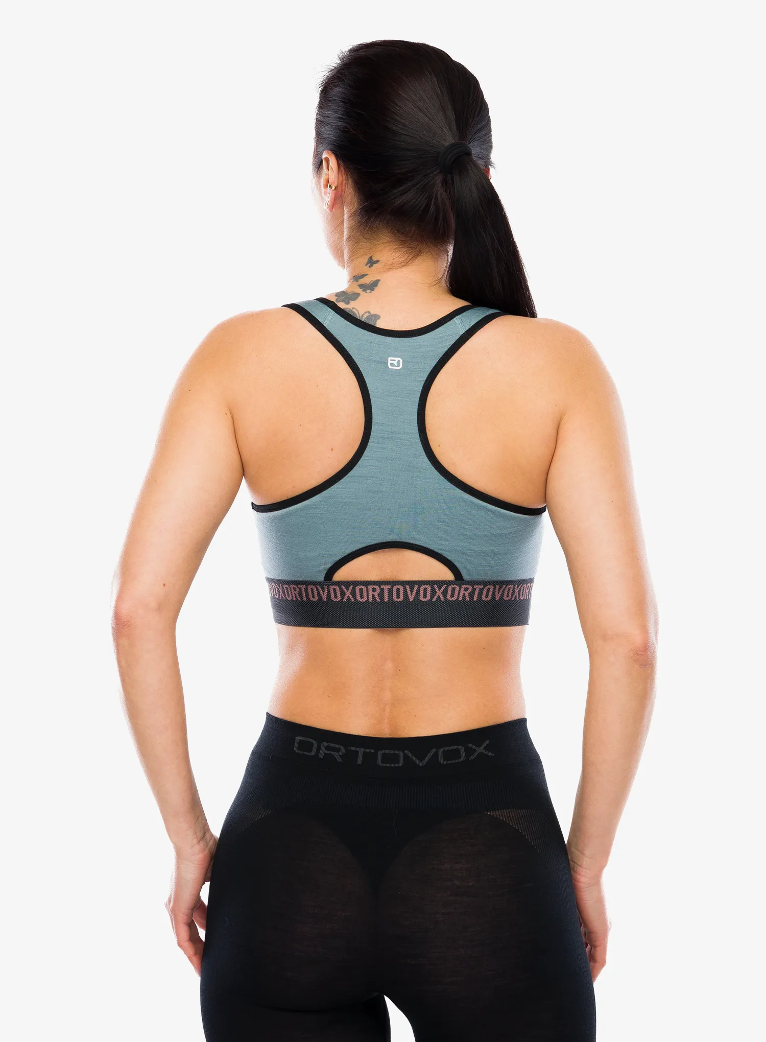 Sport-BH Ortovox 185 Rock N Wool Sport Top - icy shore