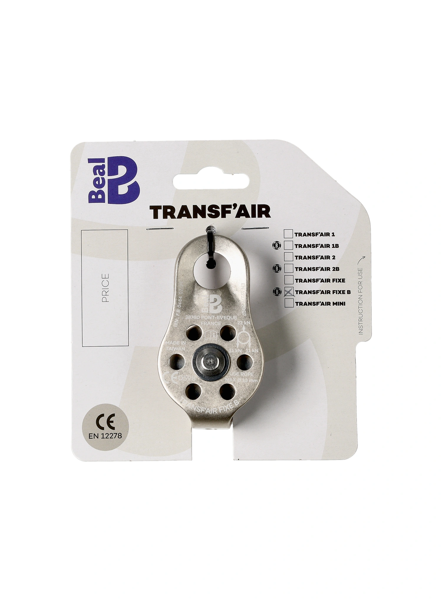 Seilrolle Beal Transf'Air Fixe B - stone