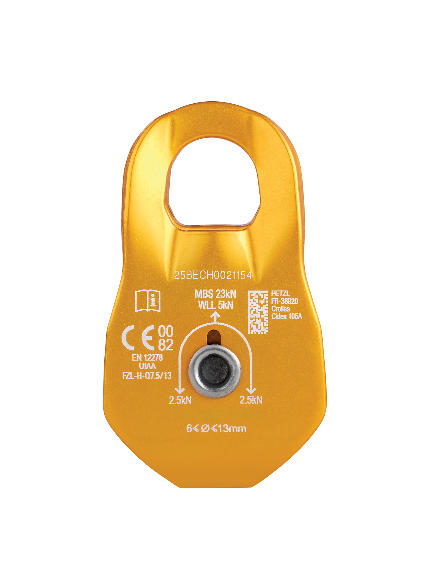 Seilrolle Petzl Fixe - yellow/yellow