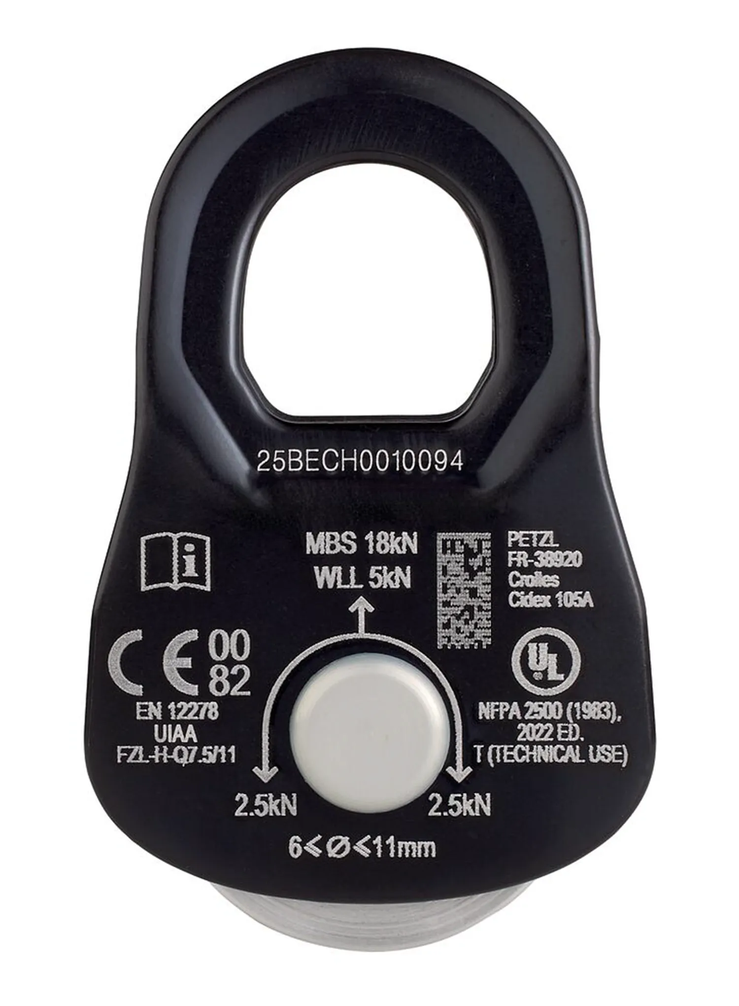 Seilrolle Petzl Rescue S - black 