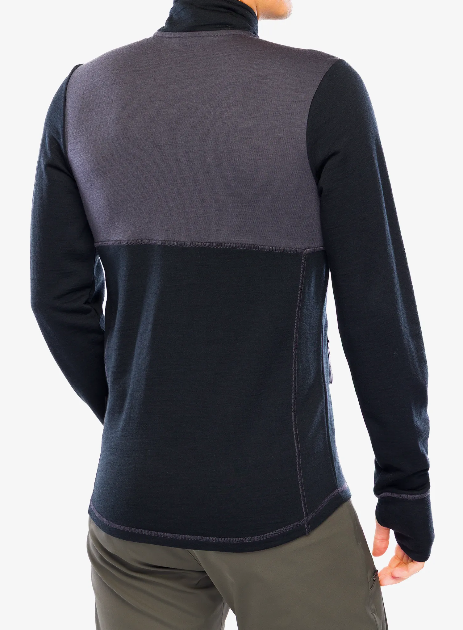 Pullover Dovre Mid-Layer 100% Merino Wool W/Z - black