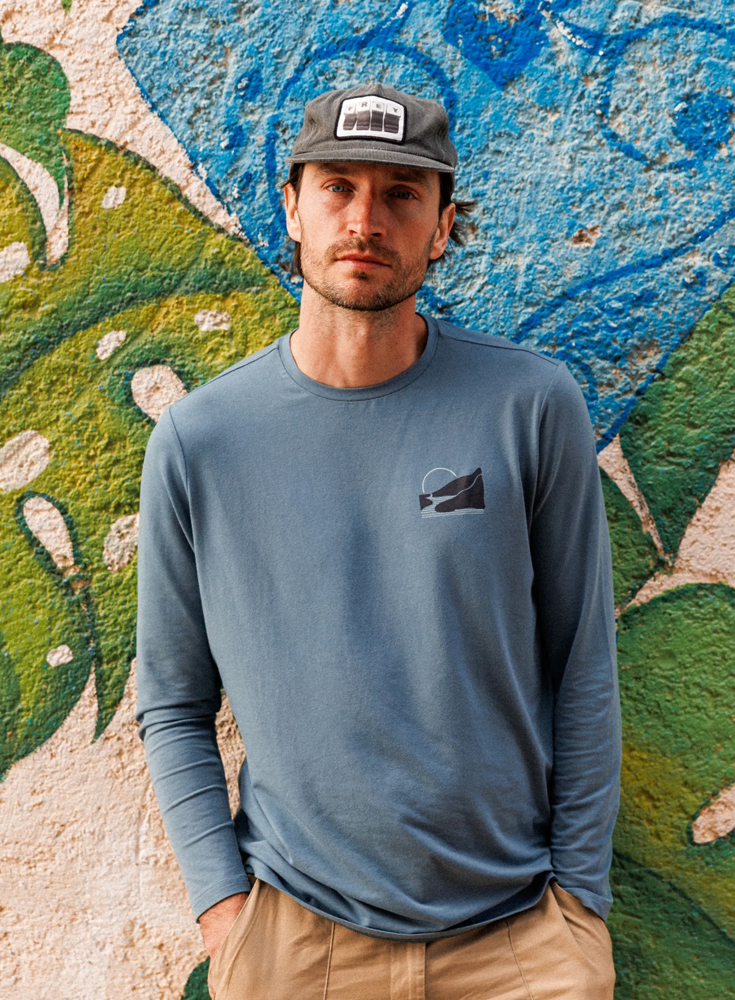 Pullover Flov Perris - blue/light grey